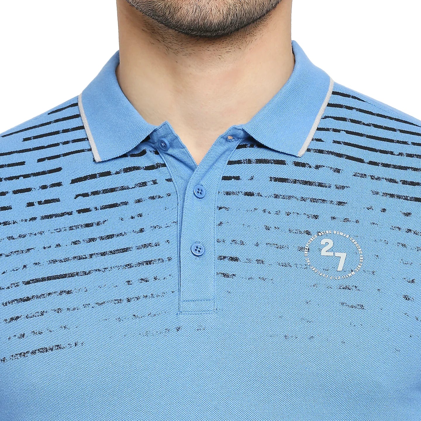 Blue Regular Fit Men's Polo T-Shirt by Being Human Clothing - Image 5