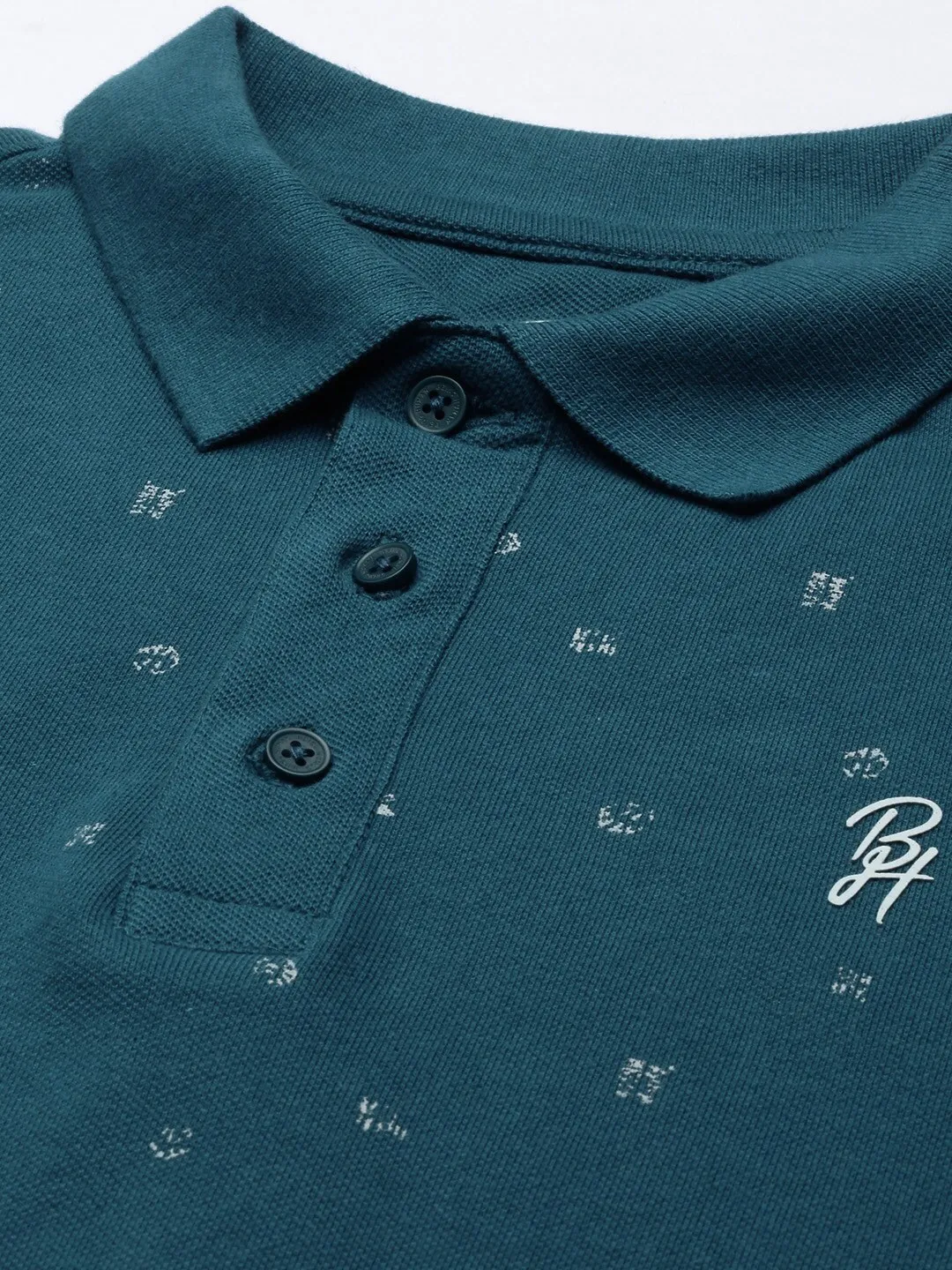 Blue Regular Fit Men's Polo T-Shirt by Being Human Clothing - Image 4