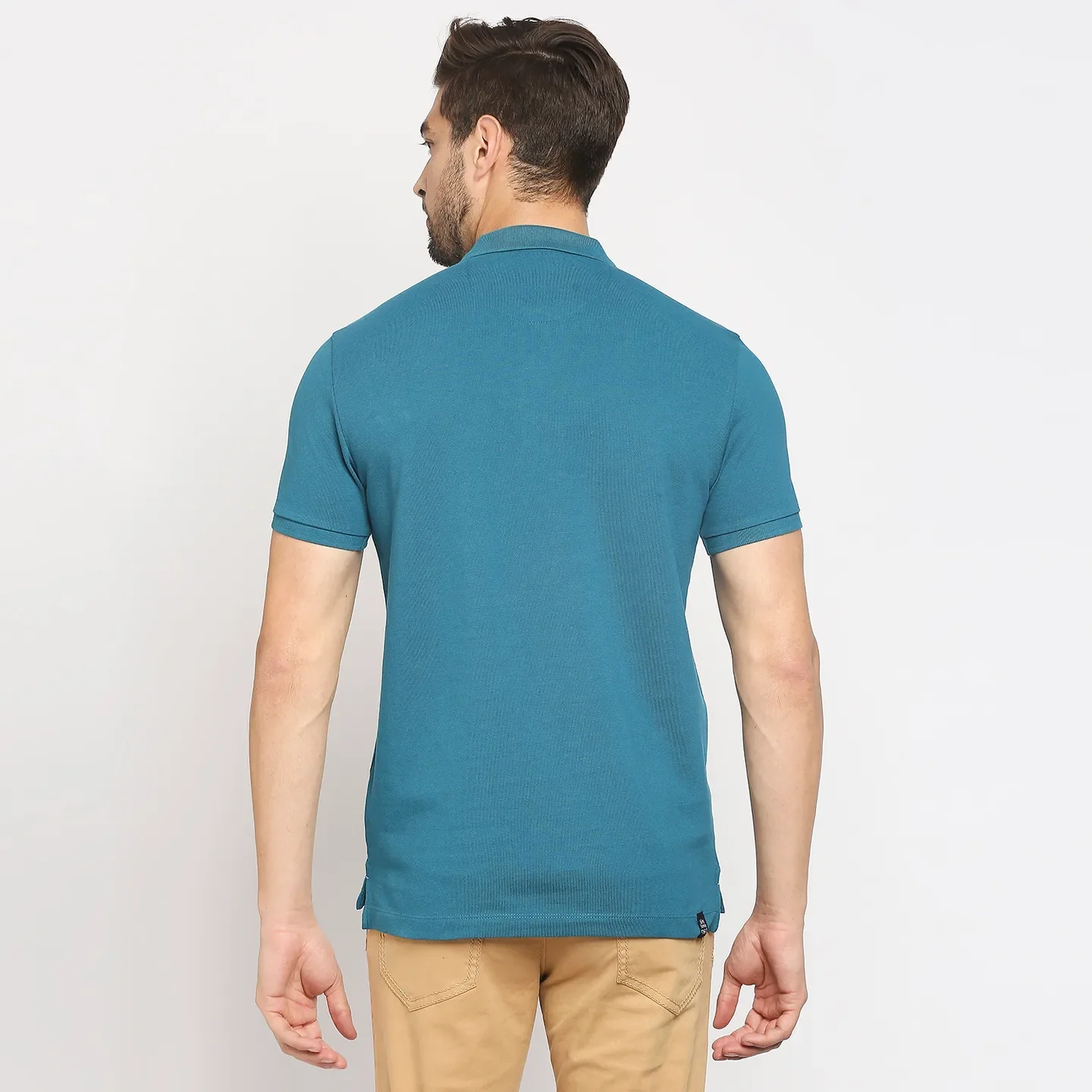 Blue Regular Fit Men's Polo T-Shirt by Being Human Clothing - Image 4