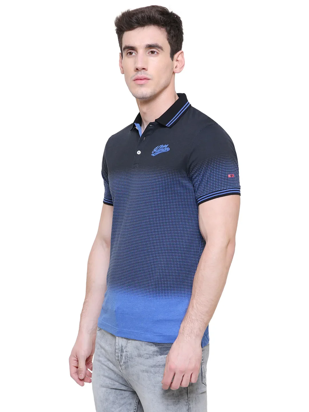 Blue Regular Fit Men's Polo T-Shirt by Being Human Clothing - Image 2