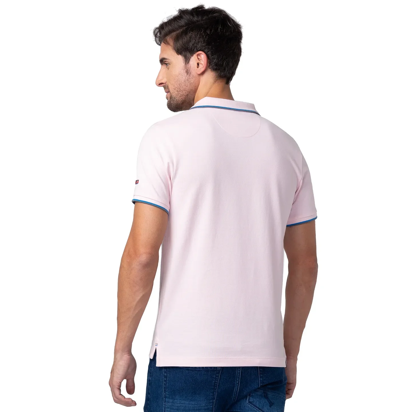 Pink Regular Fit Men's Polo T-Shirt by Being Human Clothing - Image 3