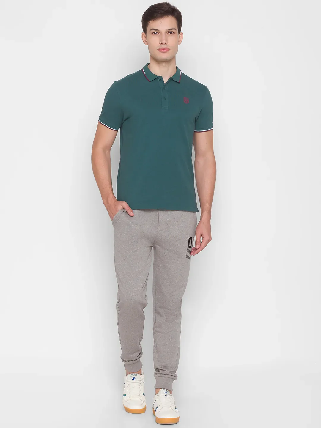 Green Regular Fit Men's Polo T-Shirt by Being Human Clothing - Image 5