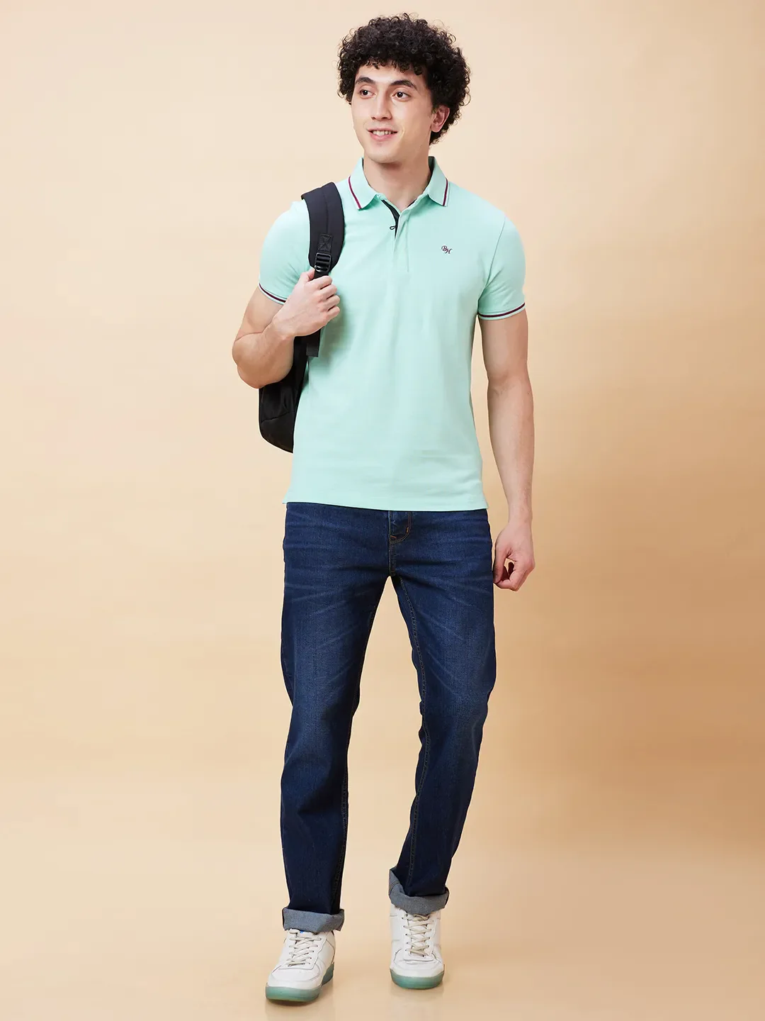 Brook Green Regular Fit Men's Polo T-Shirt by Being Human Clothing - Image 6