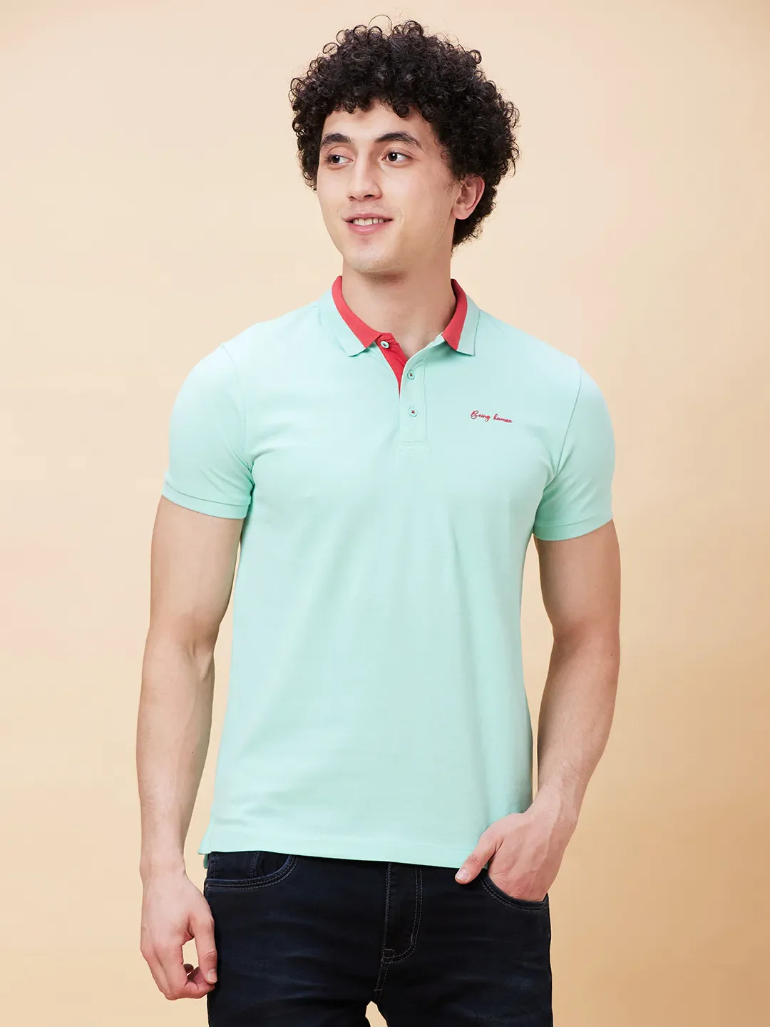 Brook Green Regular Fit Men's Polo T-Shirt by Being Human Clothing