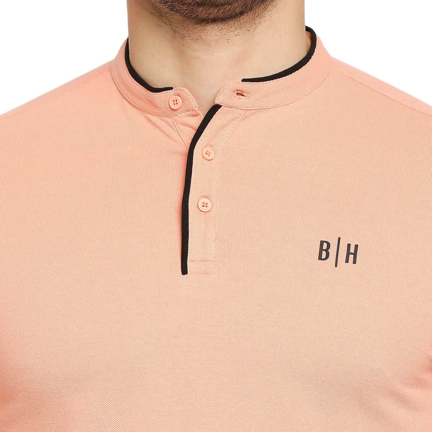 Pink Regular Fit Men's Polo T-Shirt by Being Human Clothing - Image 5