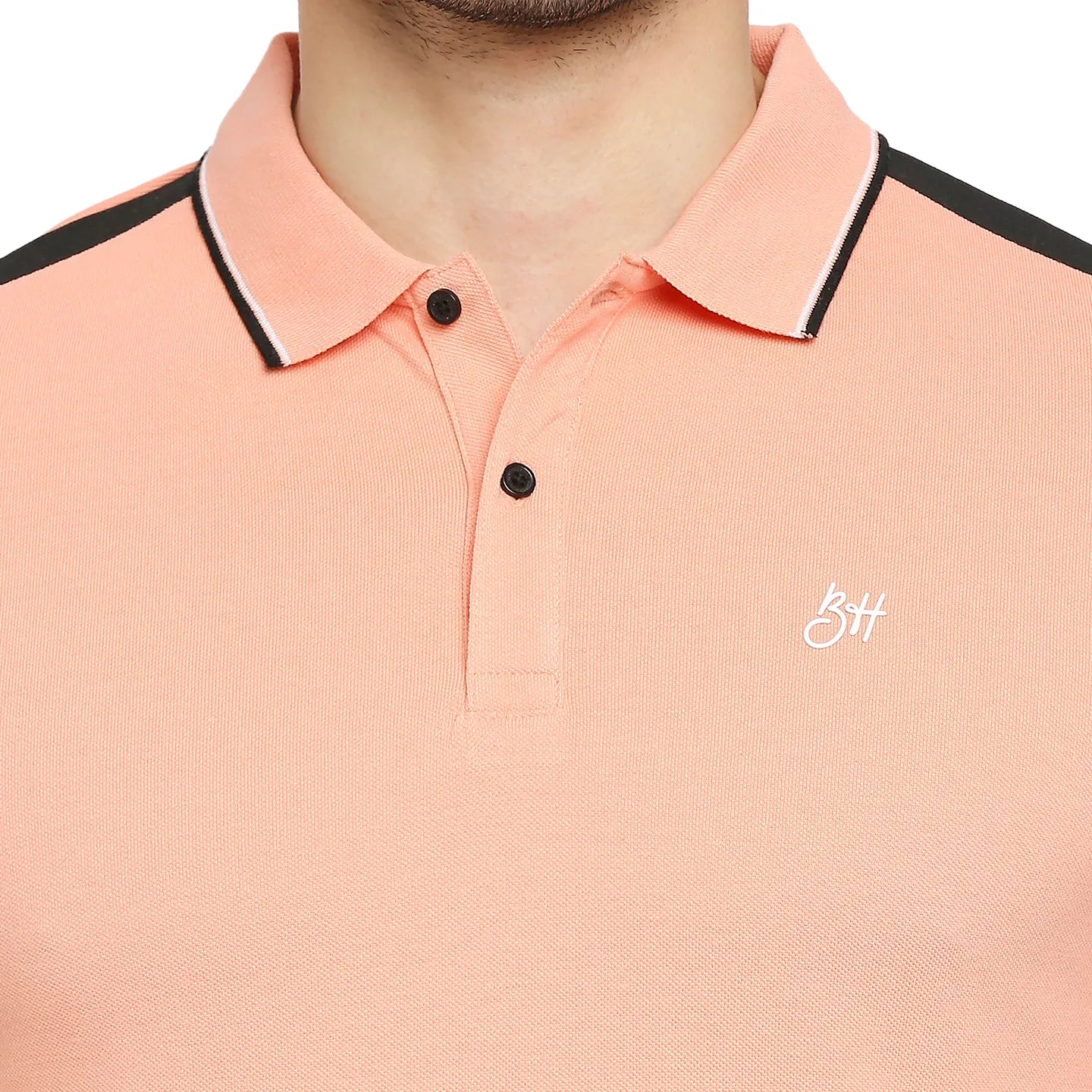 Pink Regular Fit Men's Polo T-Shirt by Being Human Clothing - Image 5