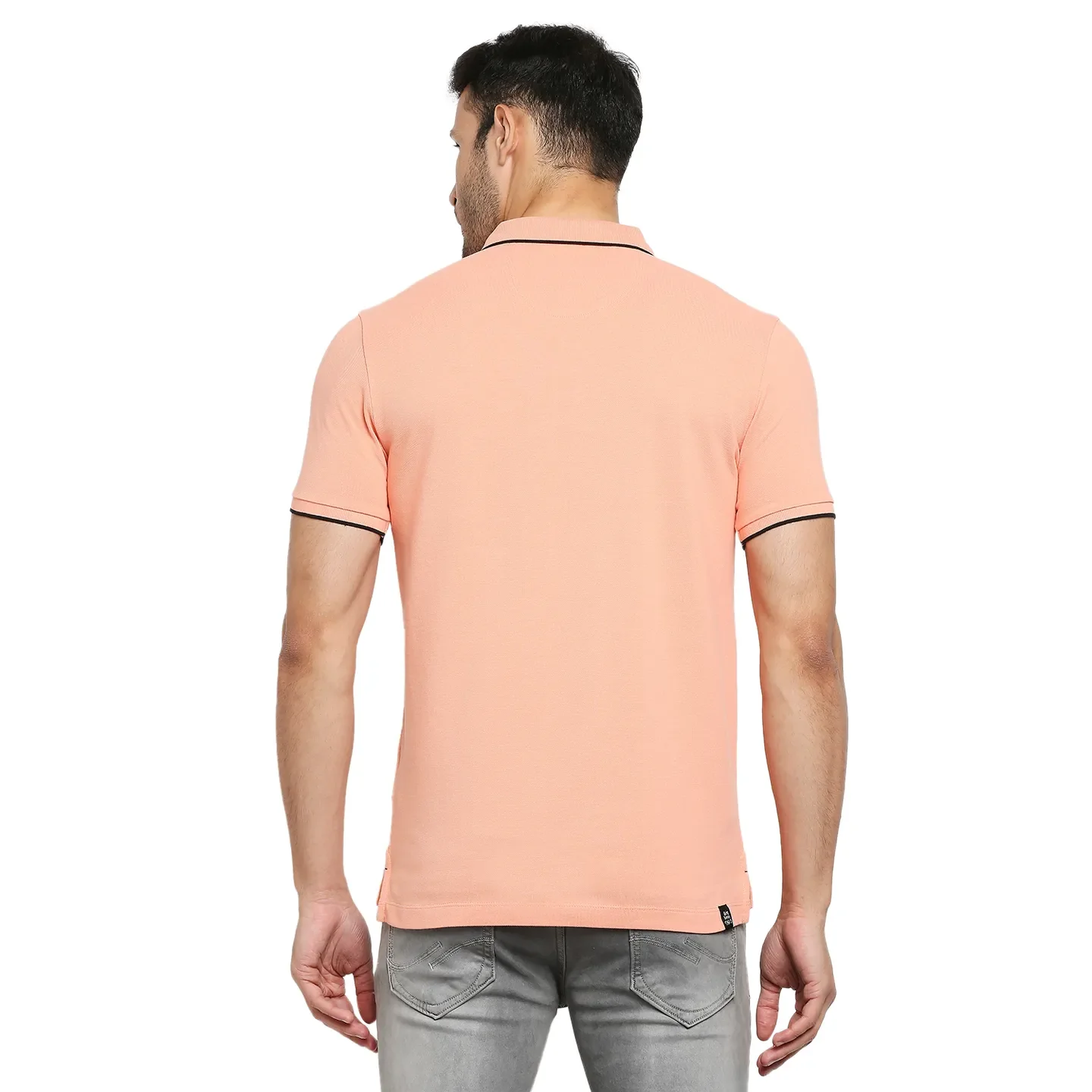 Pink Regular Fit Men's Polo T-Shirt by Being Human Clothing - Image 4