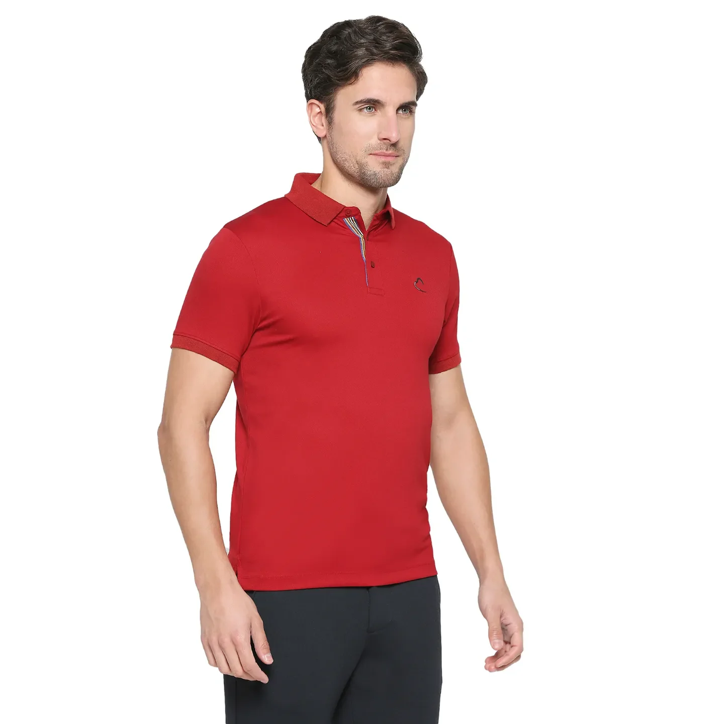 RED Regular Fit Men's Polo T-Shirt by Being Human Clothing - Image 3