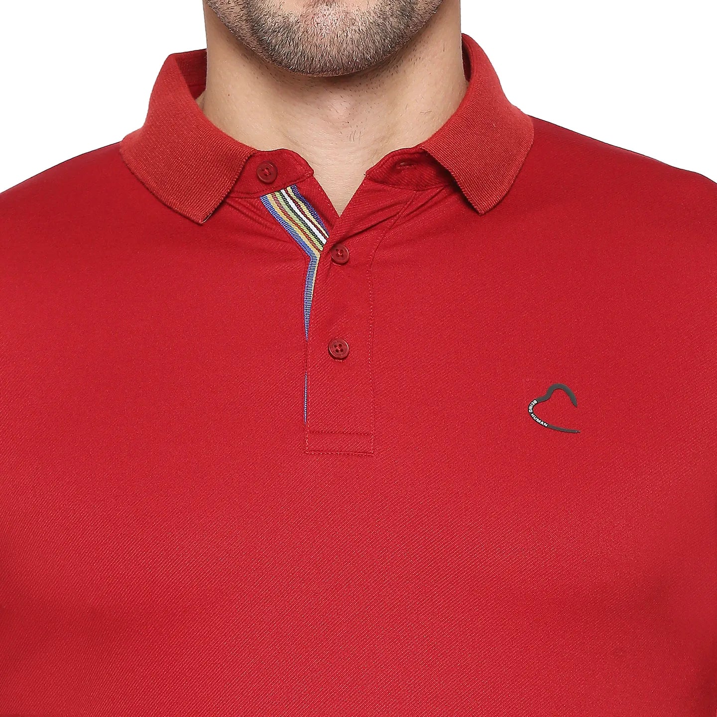 RED Regular Fit Men's Polo T-Shirt by Being Human Clothing - Image 7