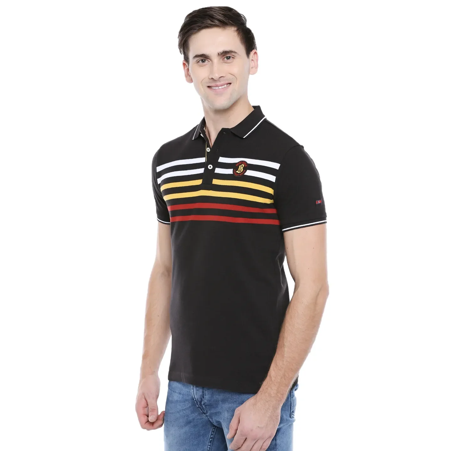 Brown Regular Fit Men's Polo T-Shirt by Being Human Clothing - Image 2