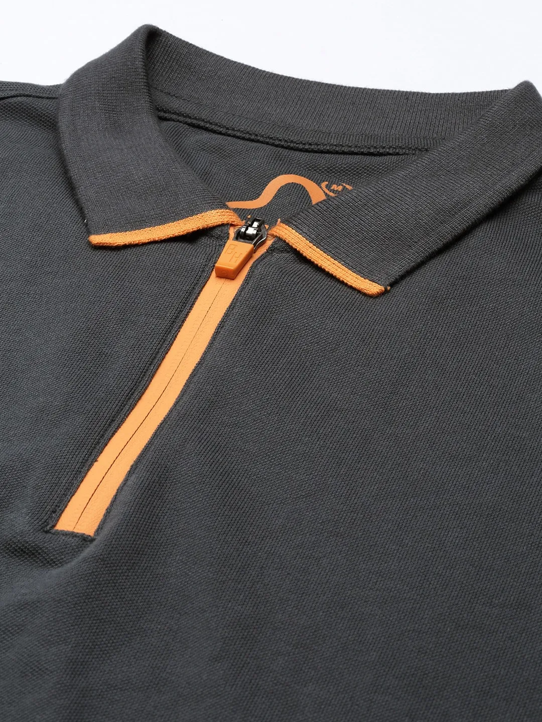 Grey Regular Fit Men's Polo T-Shirt by Being Human Clothing - Image 5