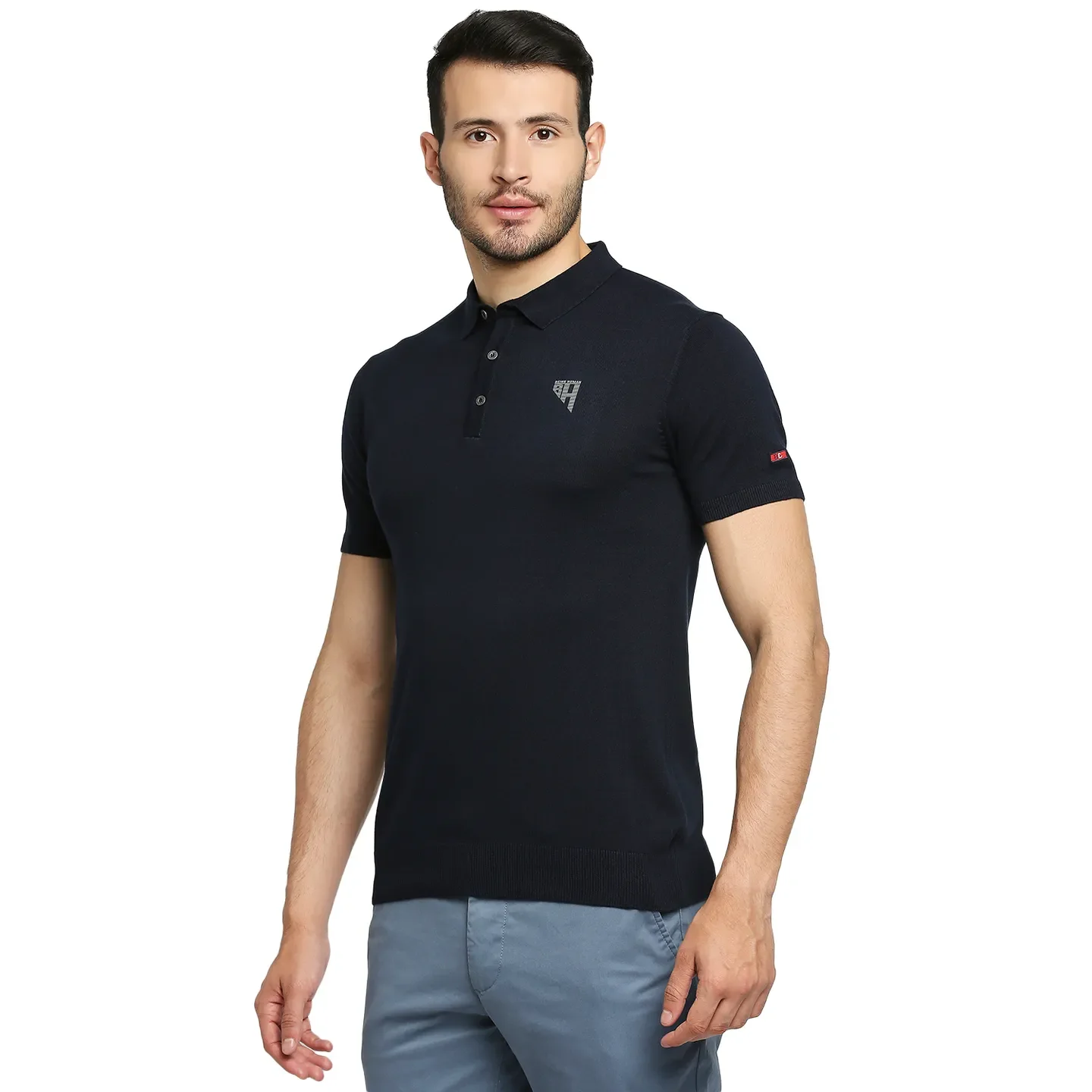 Regular Fit Dark Navy Polo T-shirt -Being Human clothing - Image 2