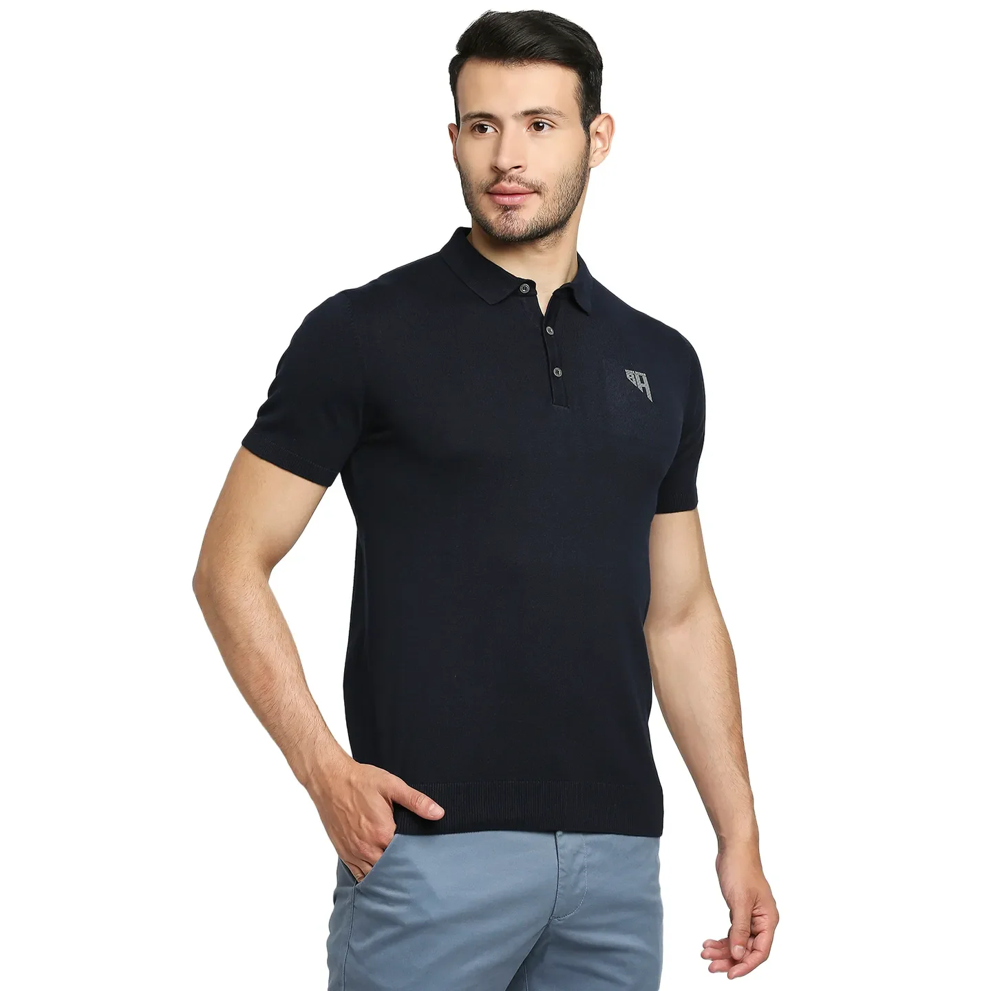 Regular Fit Dark Navy Polo T-shirt -Being Human clothing - Image 3