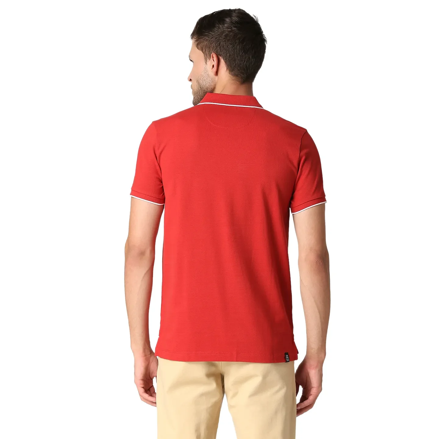 Red Regular Fit Men's Polo T-Shirt by Being Human Clothing - Image 4