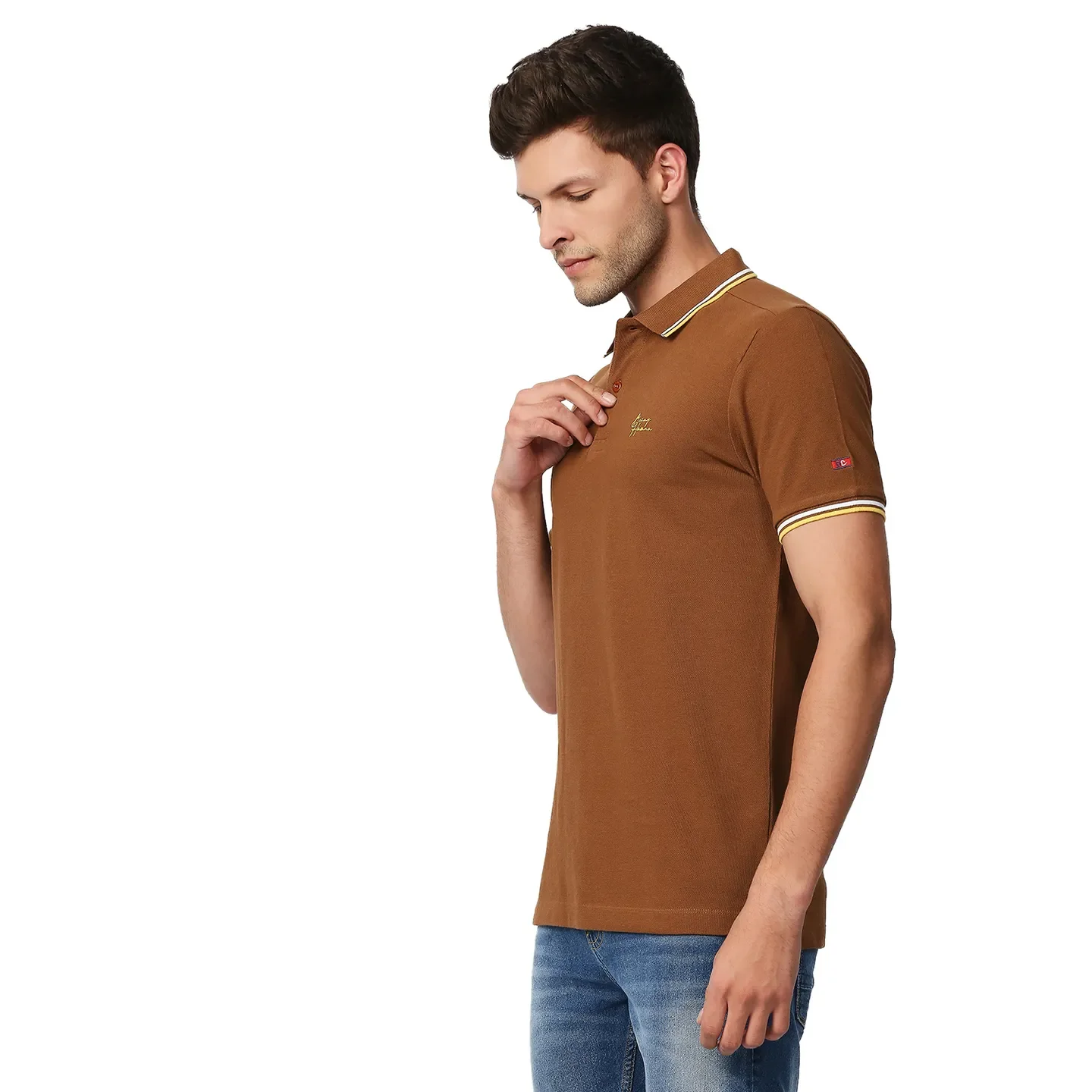 Blue Regular Fit Men's Polo T-Shirt by Being Human Clothing - Image 2