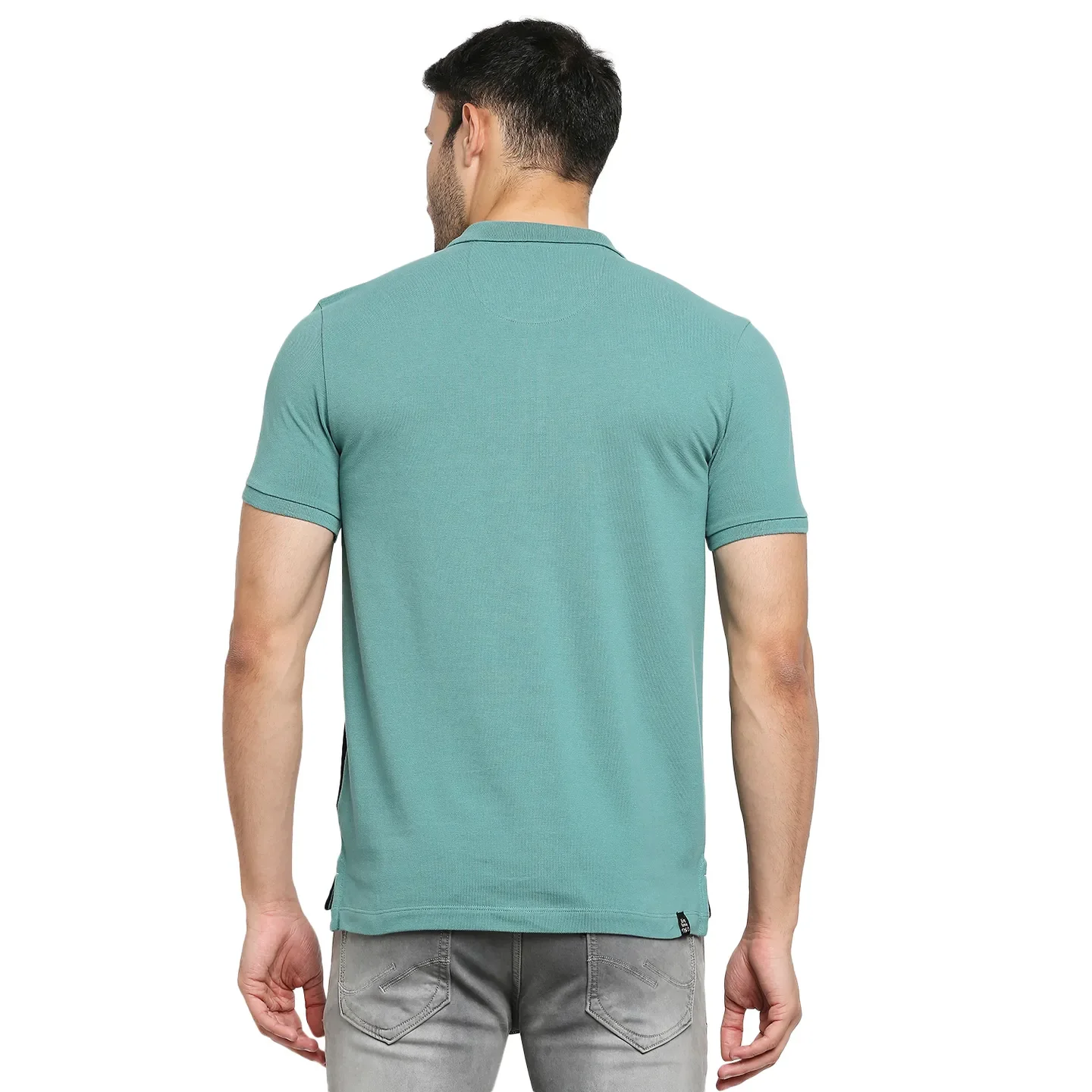 Green Regular Fit Men's Polo T-Shirt by Being Human Clothing - Image 4