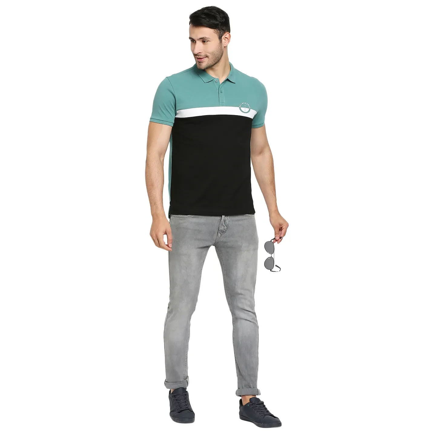 Green Regular Fit Men's Polo T-Shirt by Being Human Clothing - Image 6