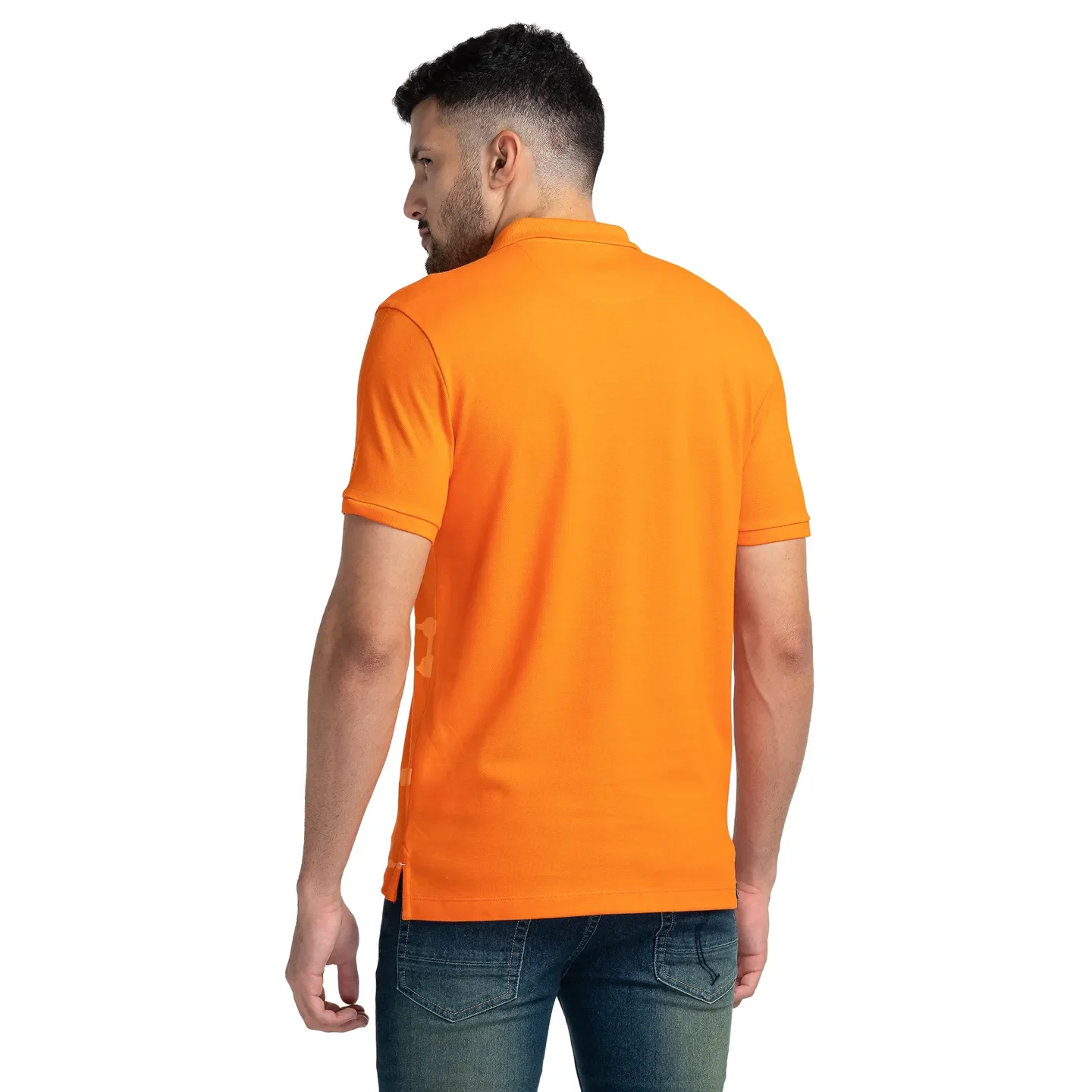 Blue Regular Fit Men's Polo T-Shirt by Being Human Clothing - Image 3