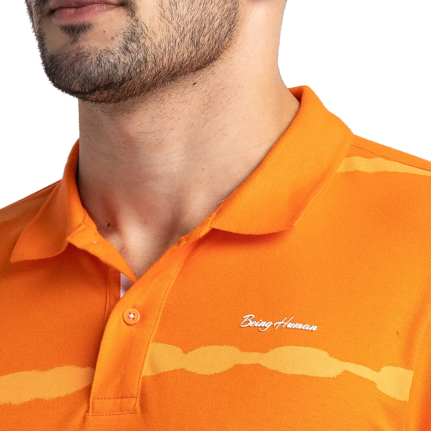 Blue Regular Fit Men's Polo T-Shirt by Being Human Clothing - Image 5