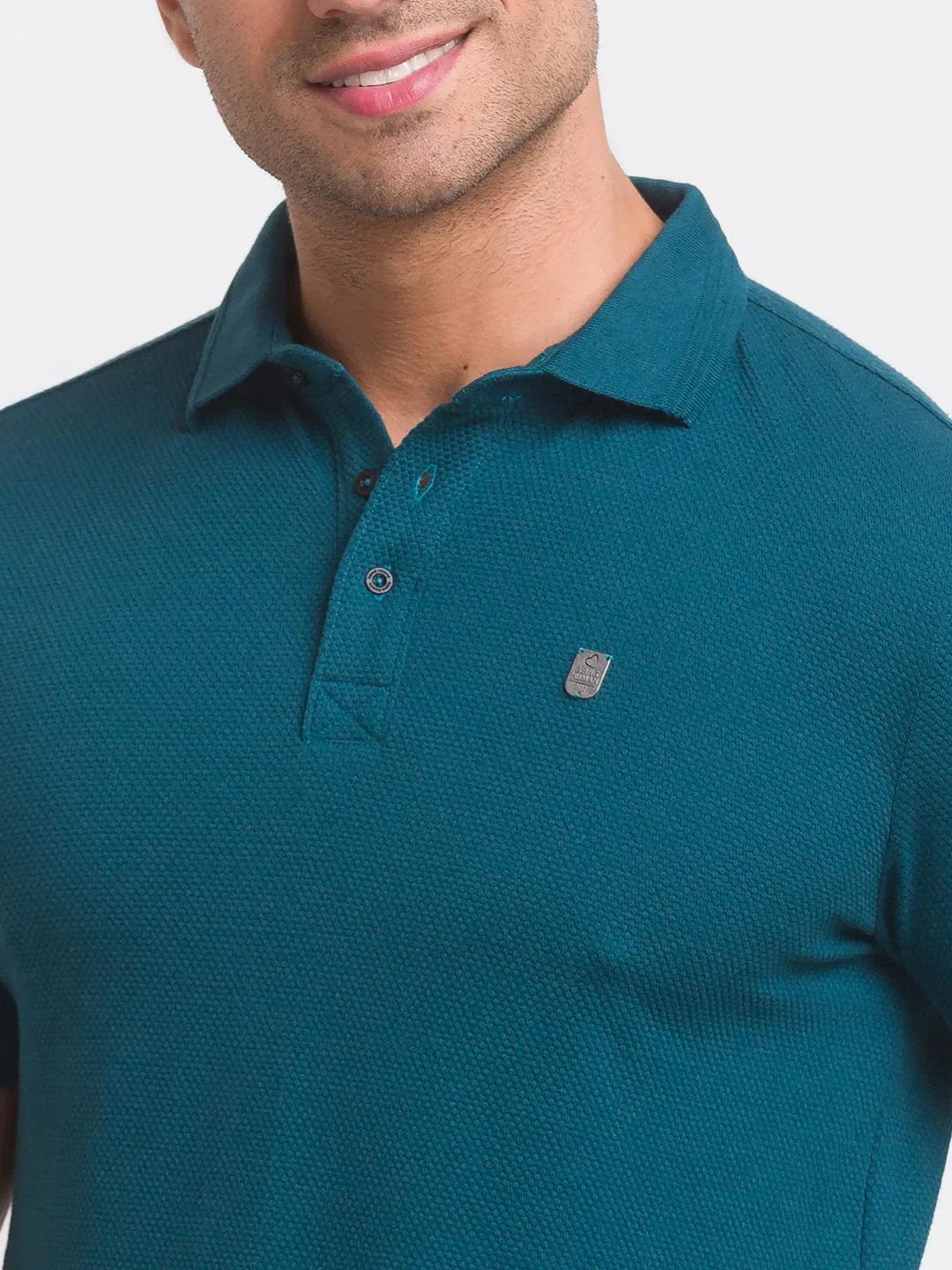 Forest Green Slim Fit Men's Polo T-shirt by Being Human Clothing - Image 4