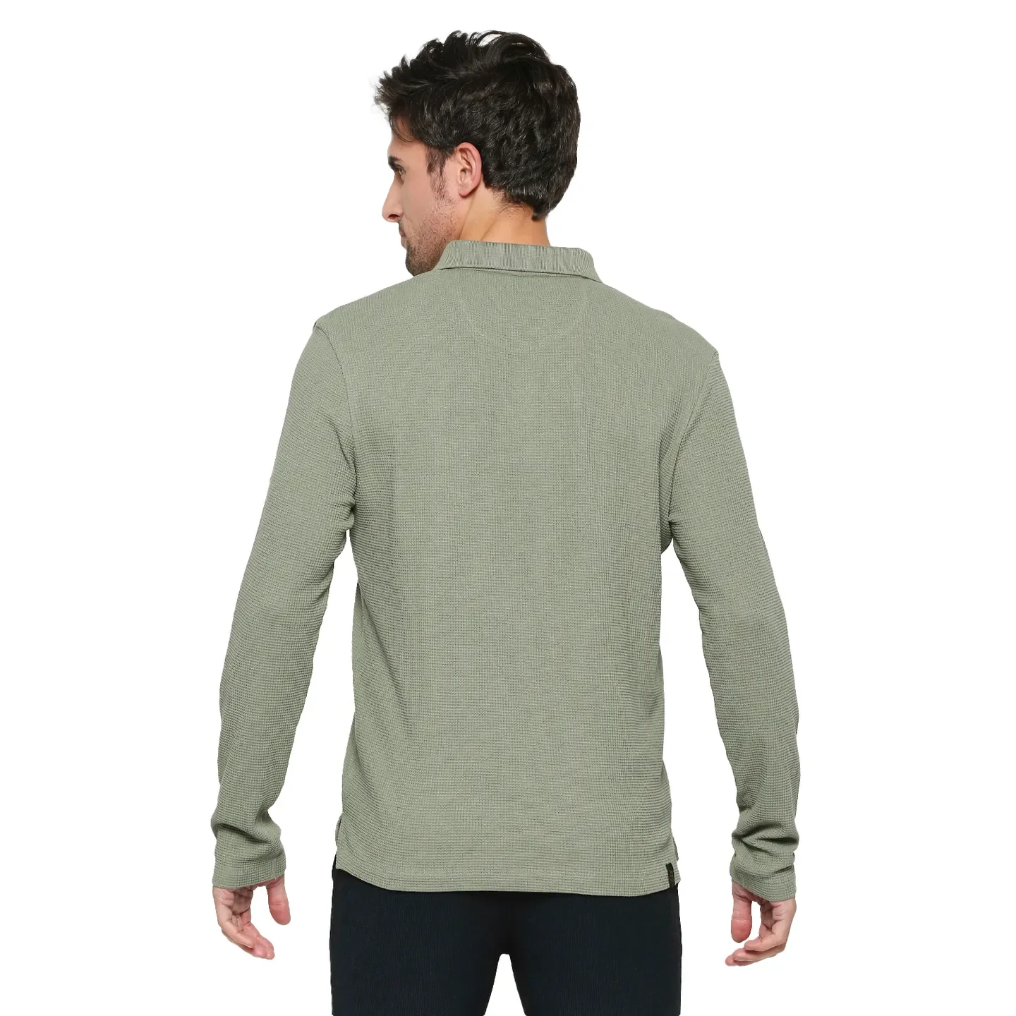 Green Regular Fit Men's Polo T-Shirt by Being Human Clothing - Image 4