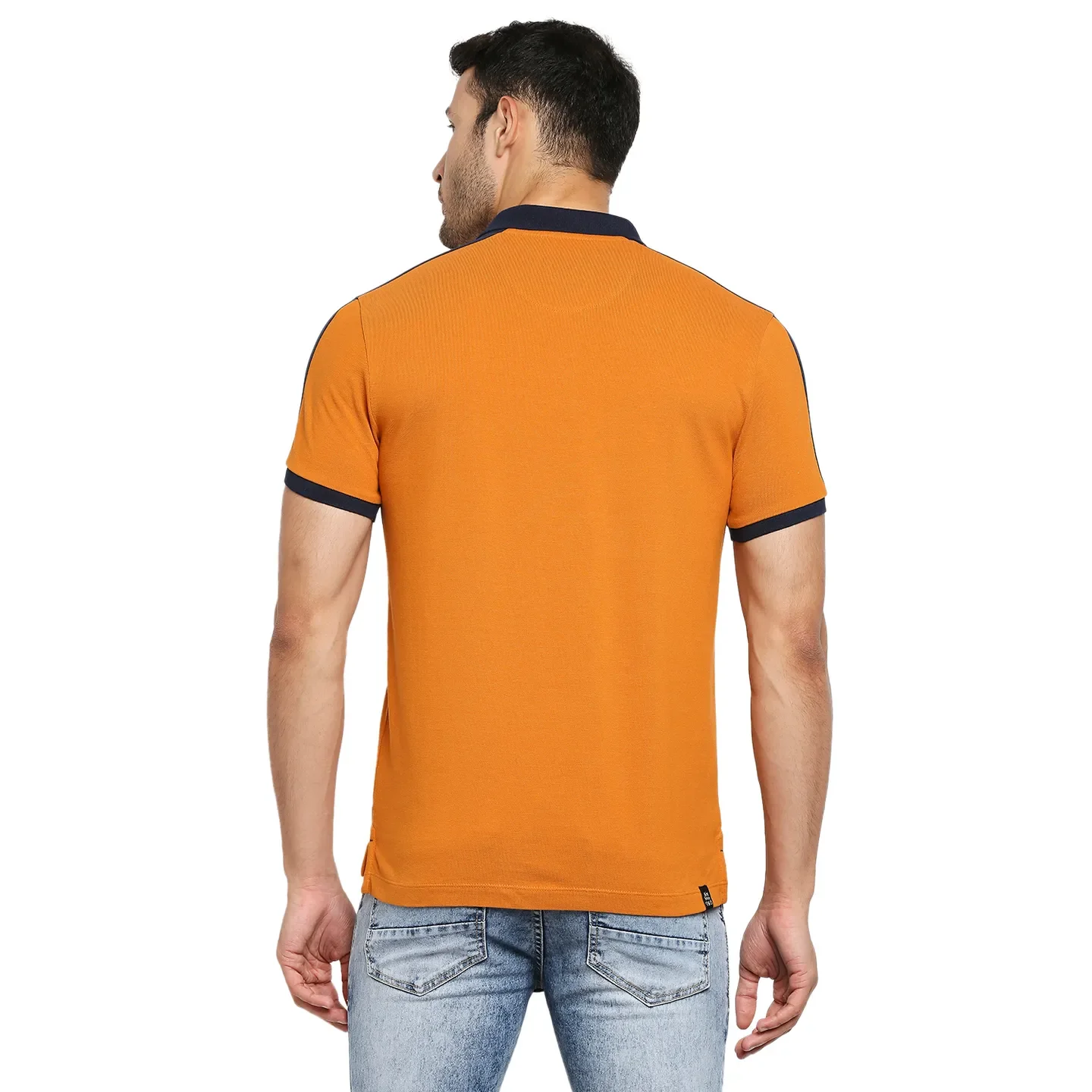 Yellow Regular Fit Men's Polo T-Shirt by Being Human Clothing - Image 4