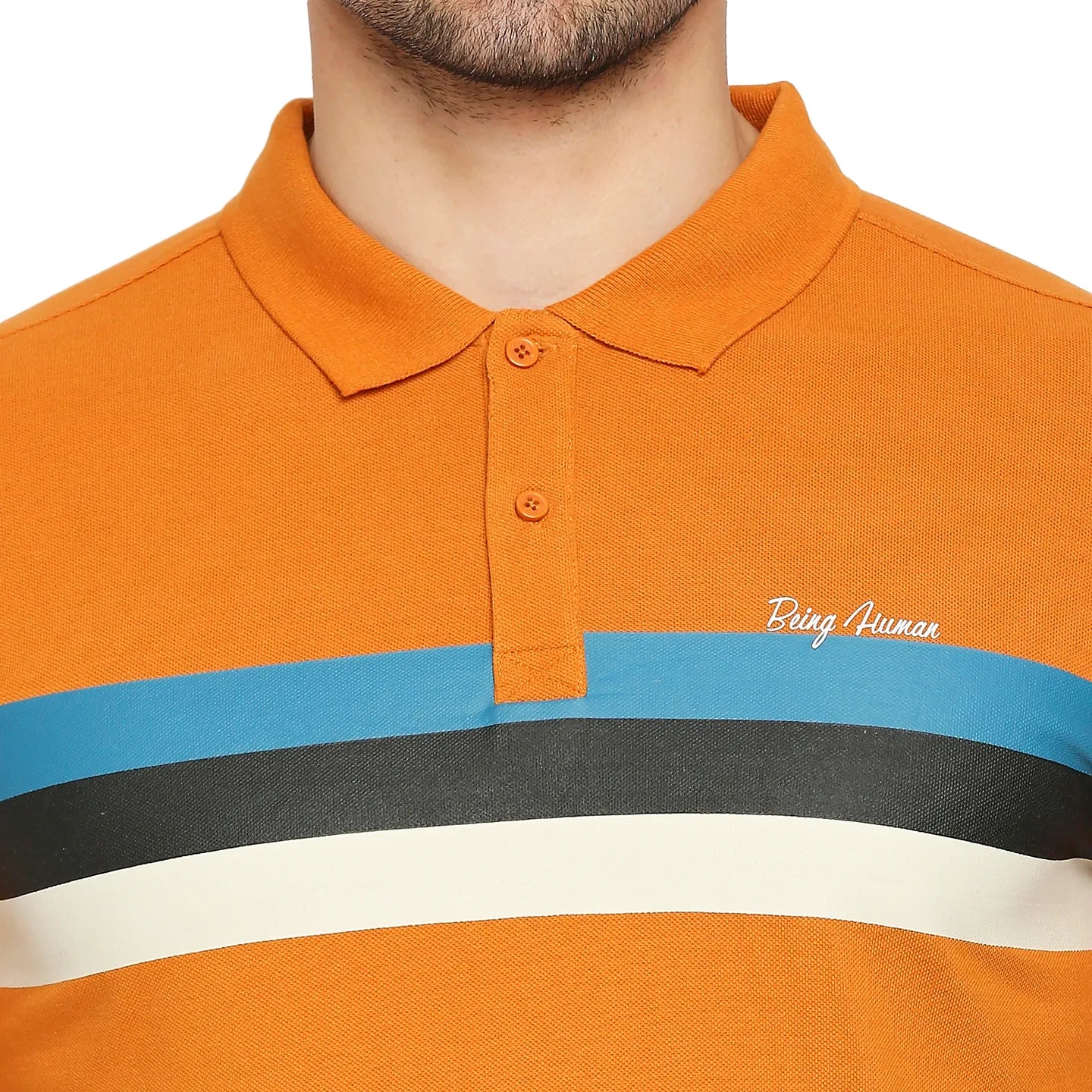 Yellow Regular Fit Men's Polo T-Shirt by Being Human Clothing - Image 11