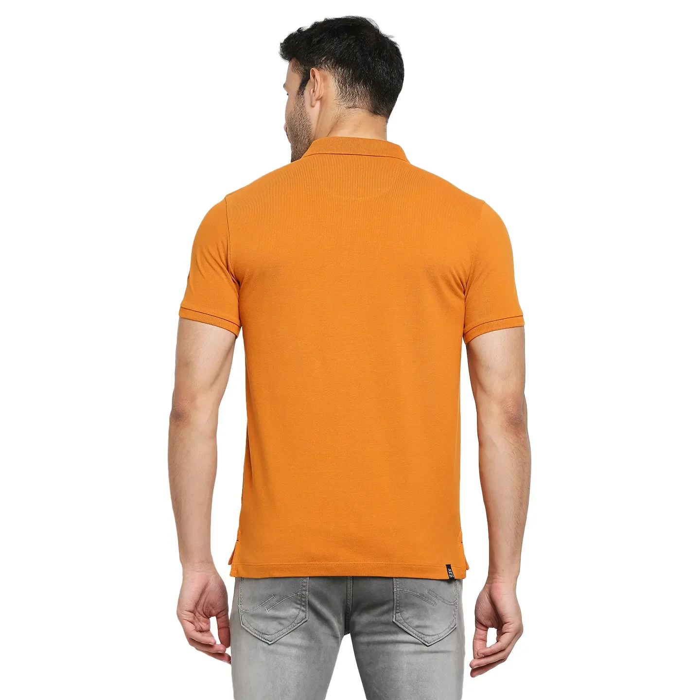 Yellow Regular Fit Men's Polo T-Shirt by Being Human Clothing - Image 4