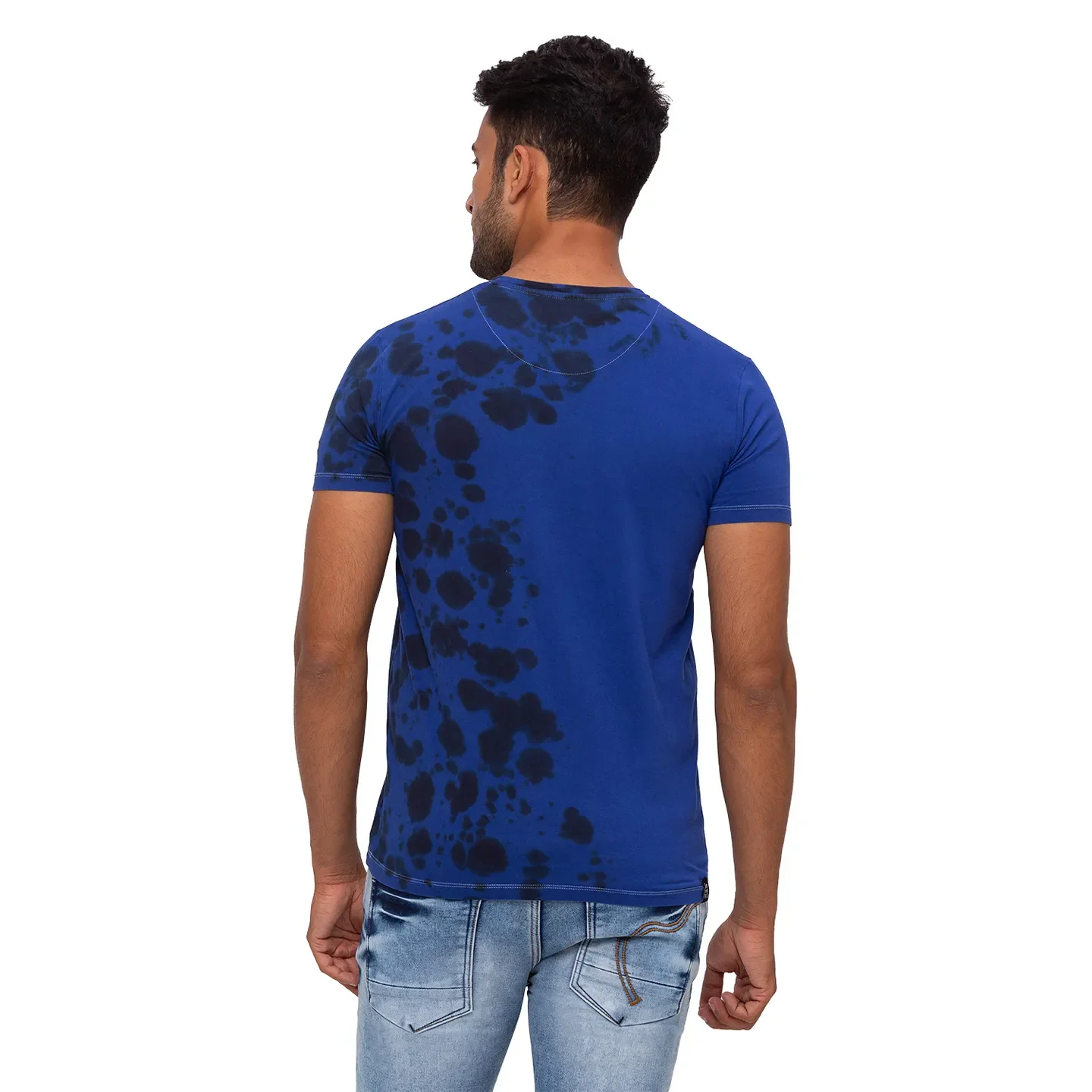 Blue Regular Fit Men's Polo T-Shirt by Being Human Clothing - Image 3