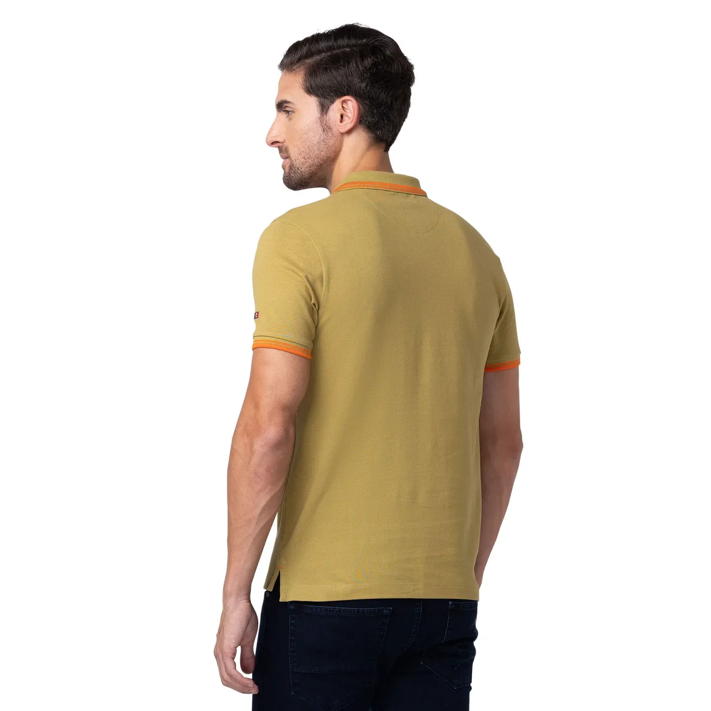 Brown Regular Fit Men's Polo T-Shirt by Being Human Clothing - Image 3