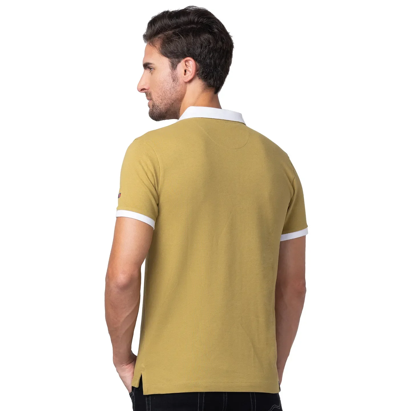 Brown Regular Fit Men's Polo T-Shirt by Being Human Clothing - Image 3