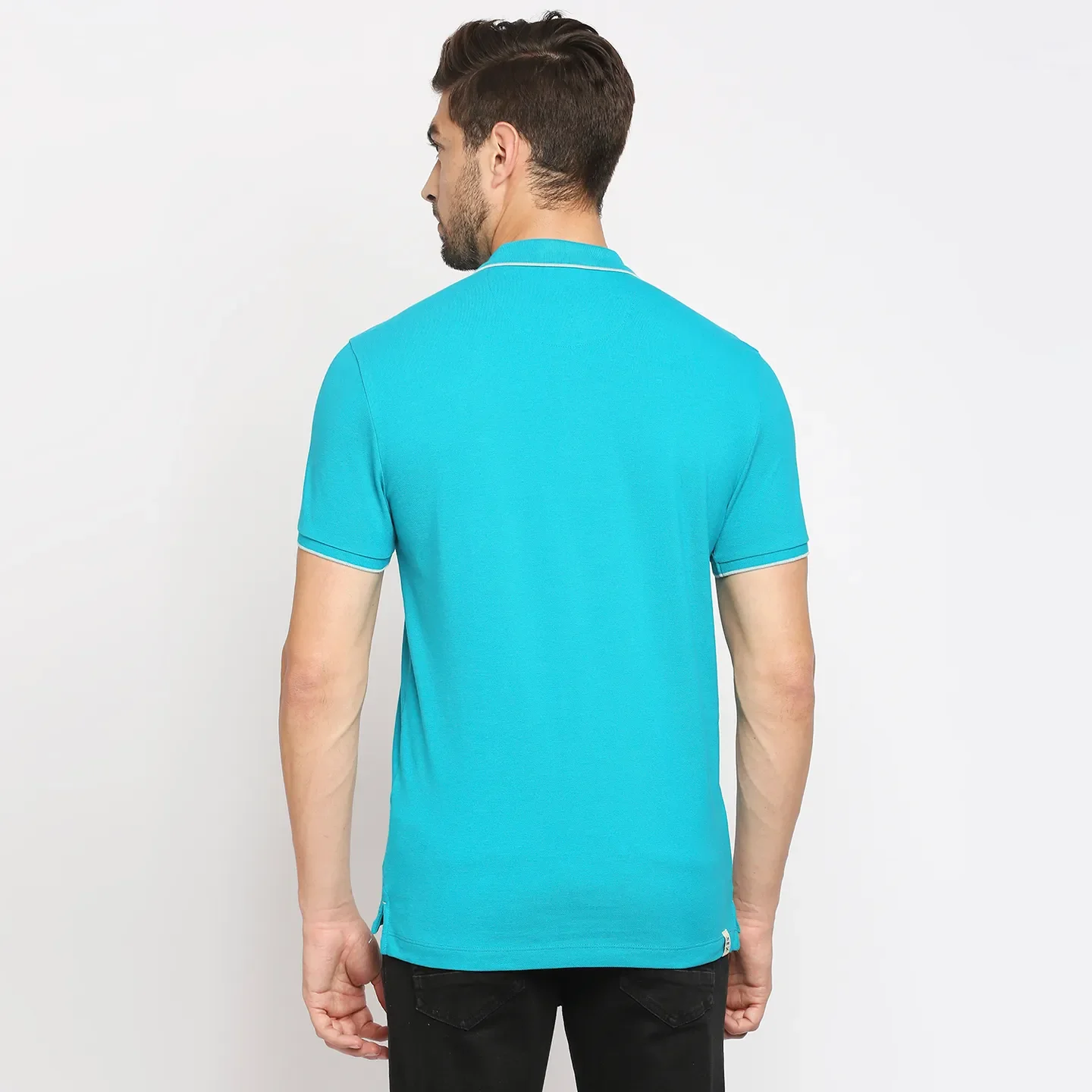 Blue Regular Fit Men's Polo T-Shirt by Being Human Clothing - Image 7