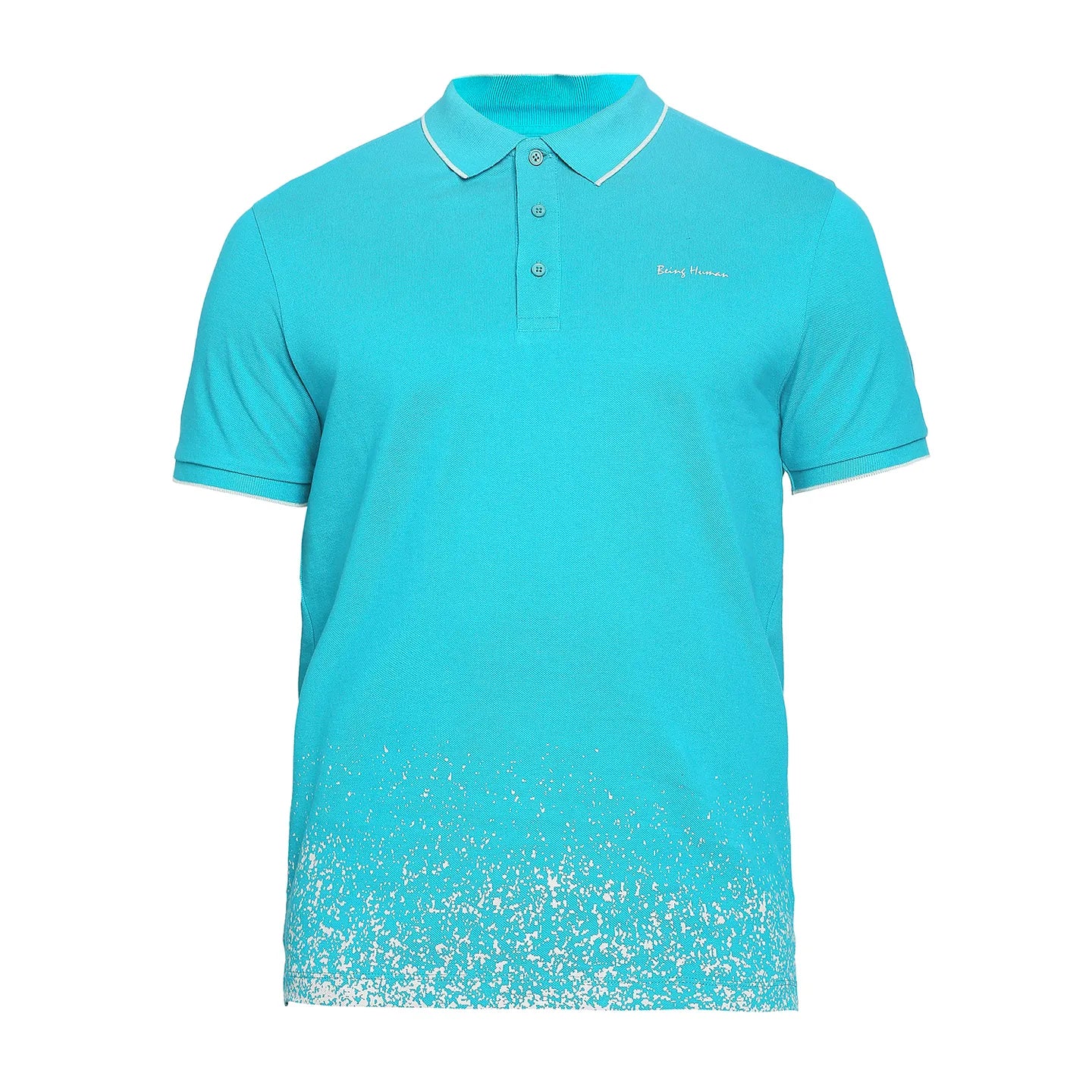 Blue Regular Fit Men's Polo T-Shirt by Being Human Clothing - Image 7