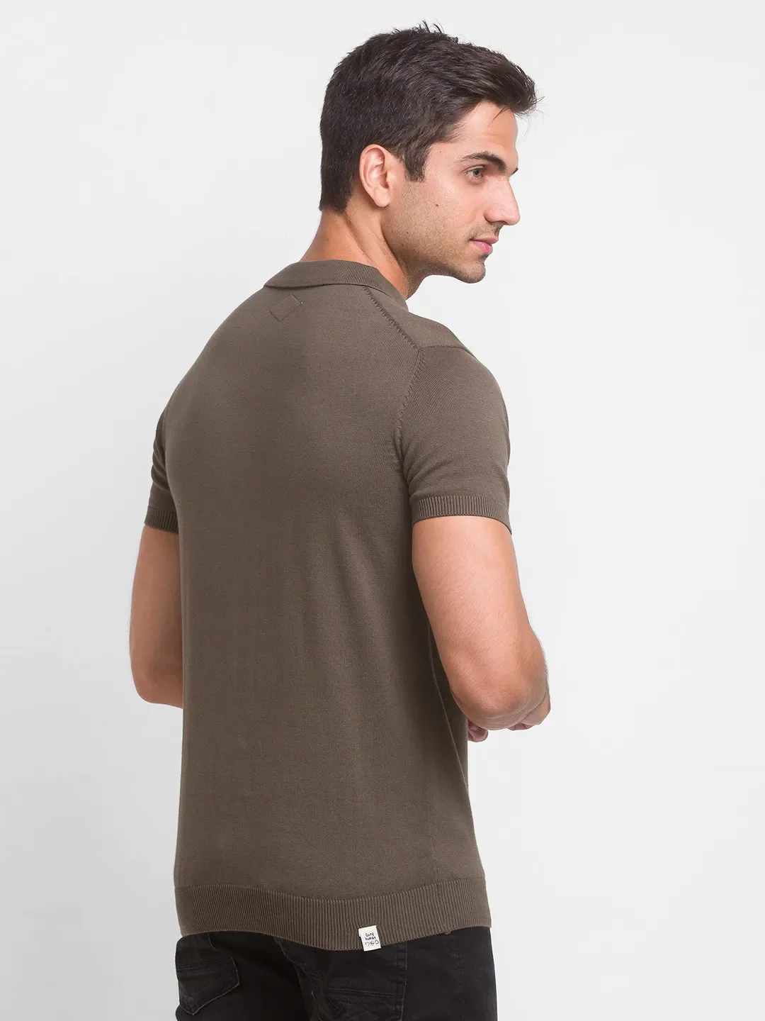 Green Regular Fit Men's Polo T-Shirt by Being Human Clothing - Image 3