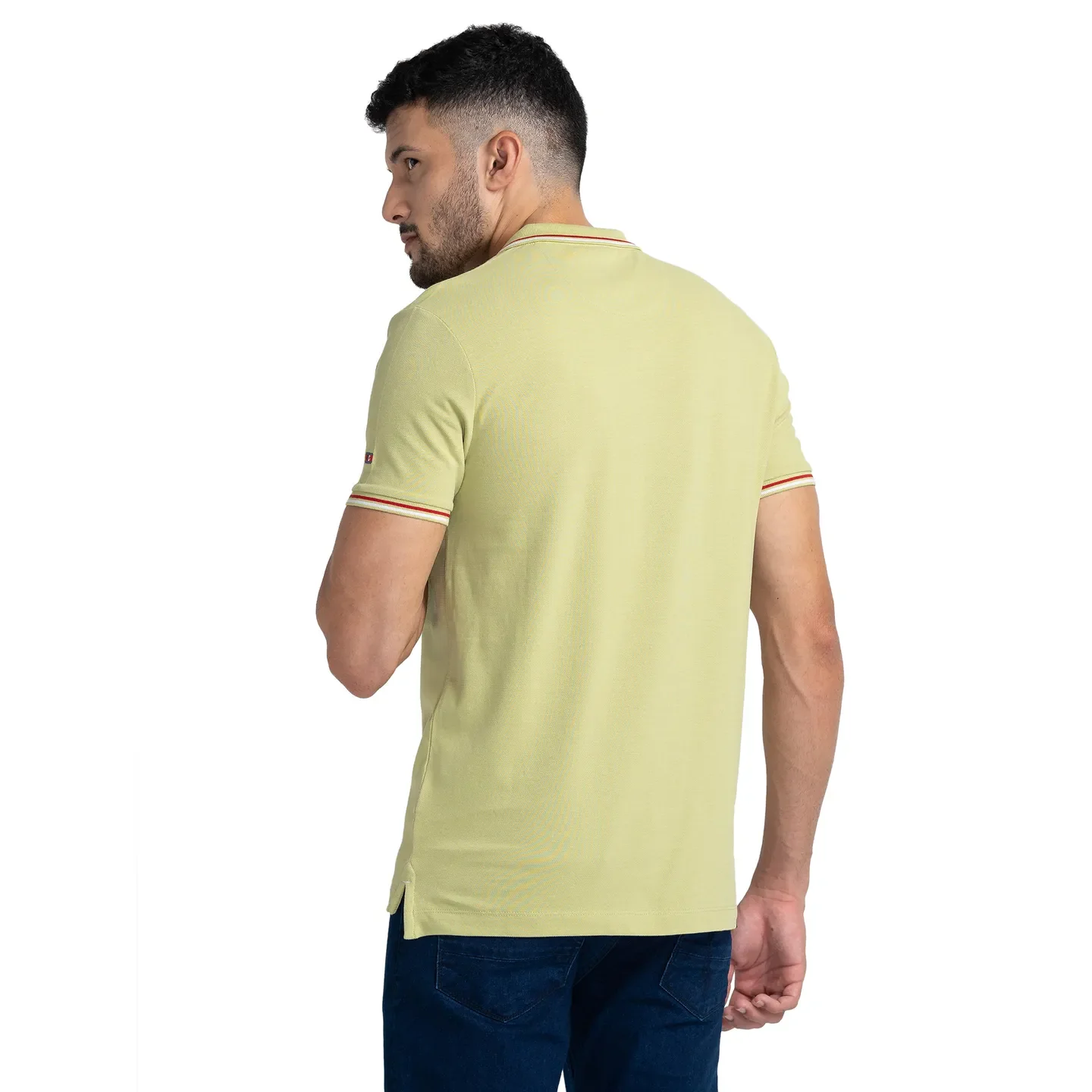 Green Regular Fit Men's Polo T-Shirt by Being Human Clothing - Image 3
