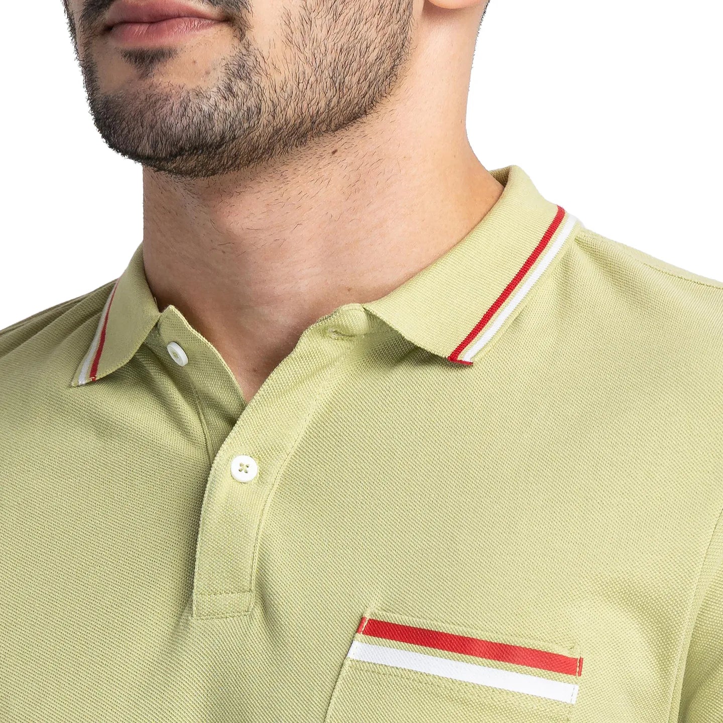 Green Regular Fit Men's Polo T-Shirt by Being Human Clothing - Image 4