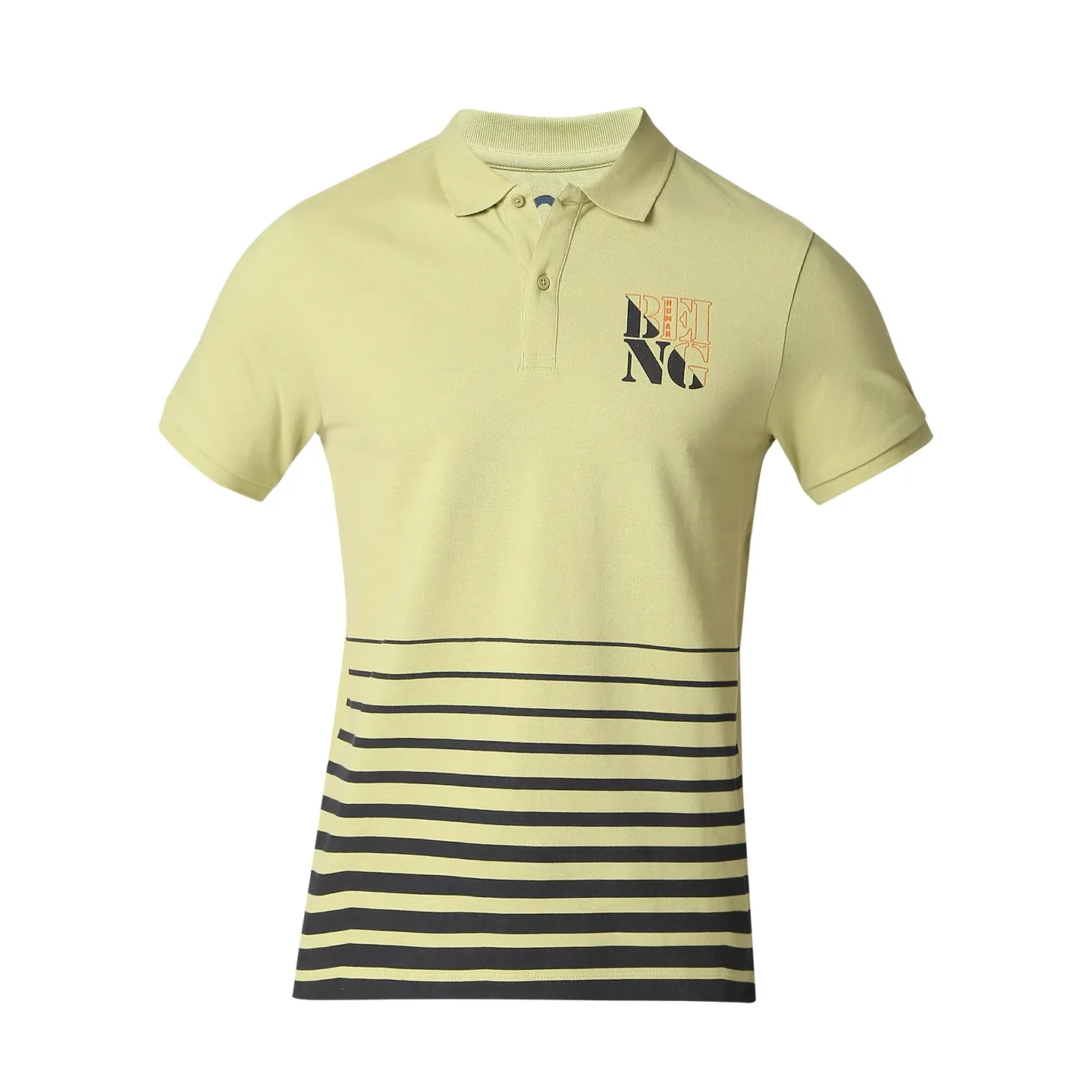 Green Regular Fit Men's Polo T-Shirt by Being Human Clothing - Image 8