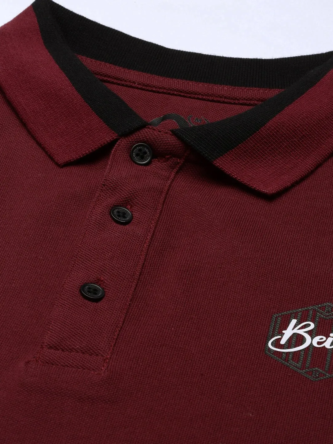 Red Regular Fit Men's Polo T-Shirt by Being Human Clothing - Image 4
