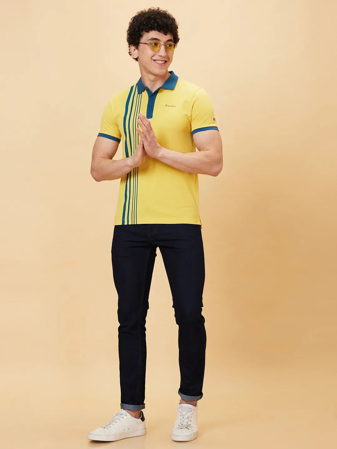 Purple Regular Fit Men's Polo T-Shirt by Being Human Clothing - Image 5