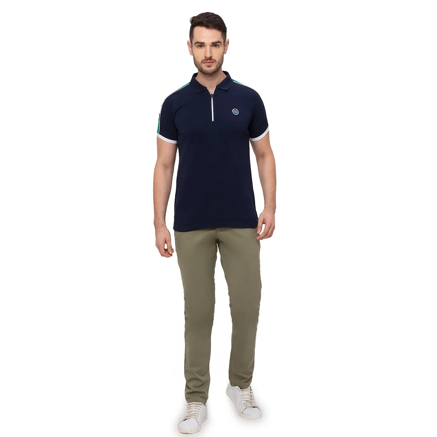 Blue Regular Fit Men's Polo T-Shirt by Being Human Clothing - Image 5