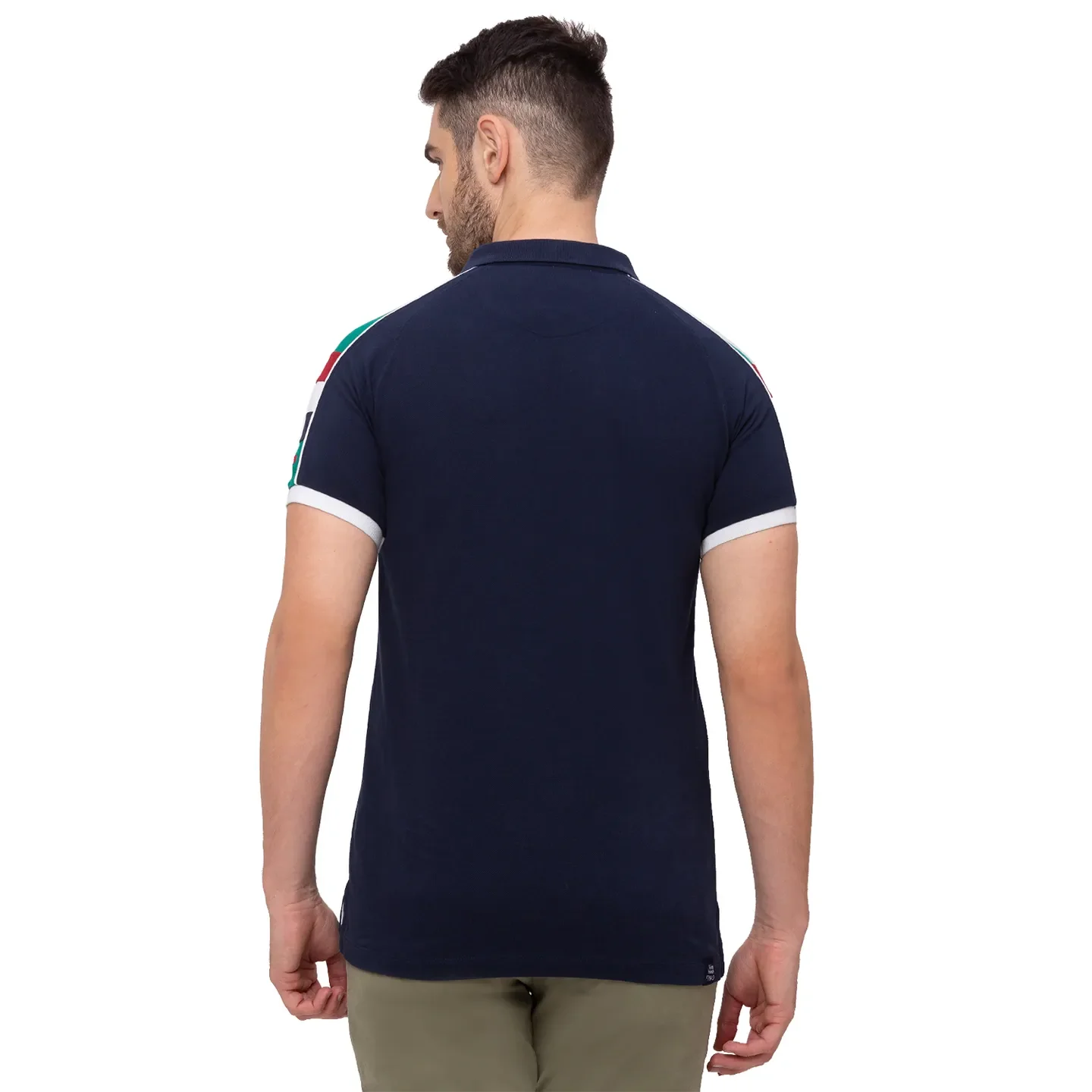 Blue Regular Fit Men's Polo T-Shirt by Being Human Clothing - Image 6