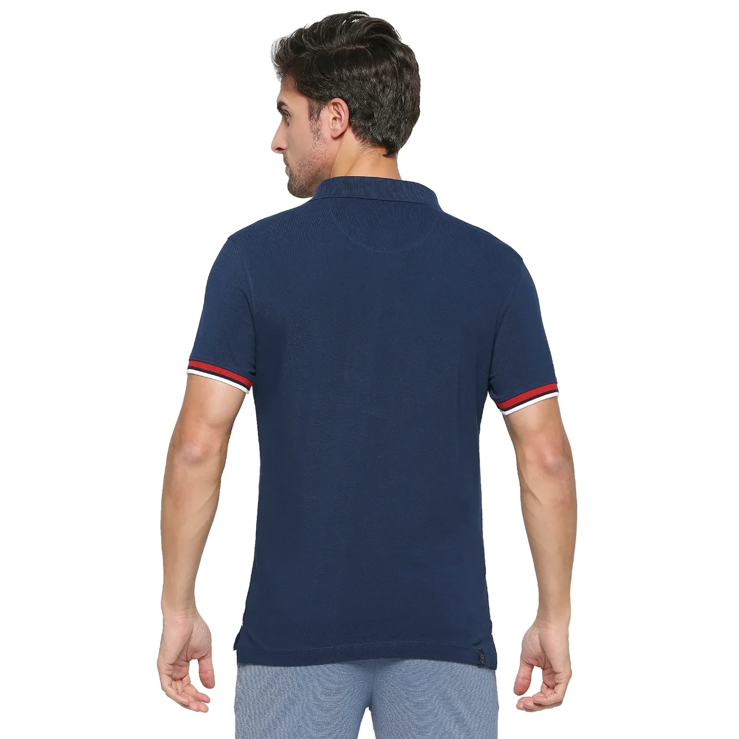 Blue Regular Fit Men's Polo T-Shirt by Being Human Clothing - Image 4