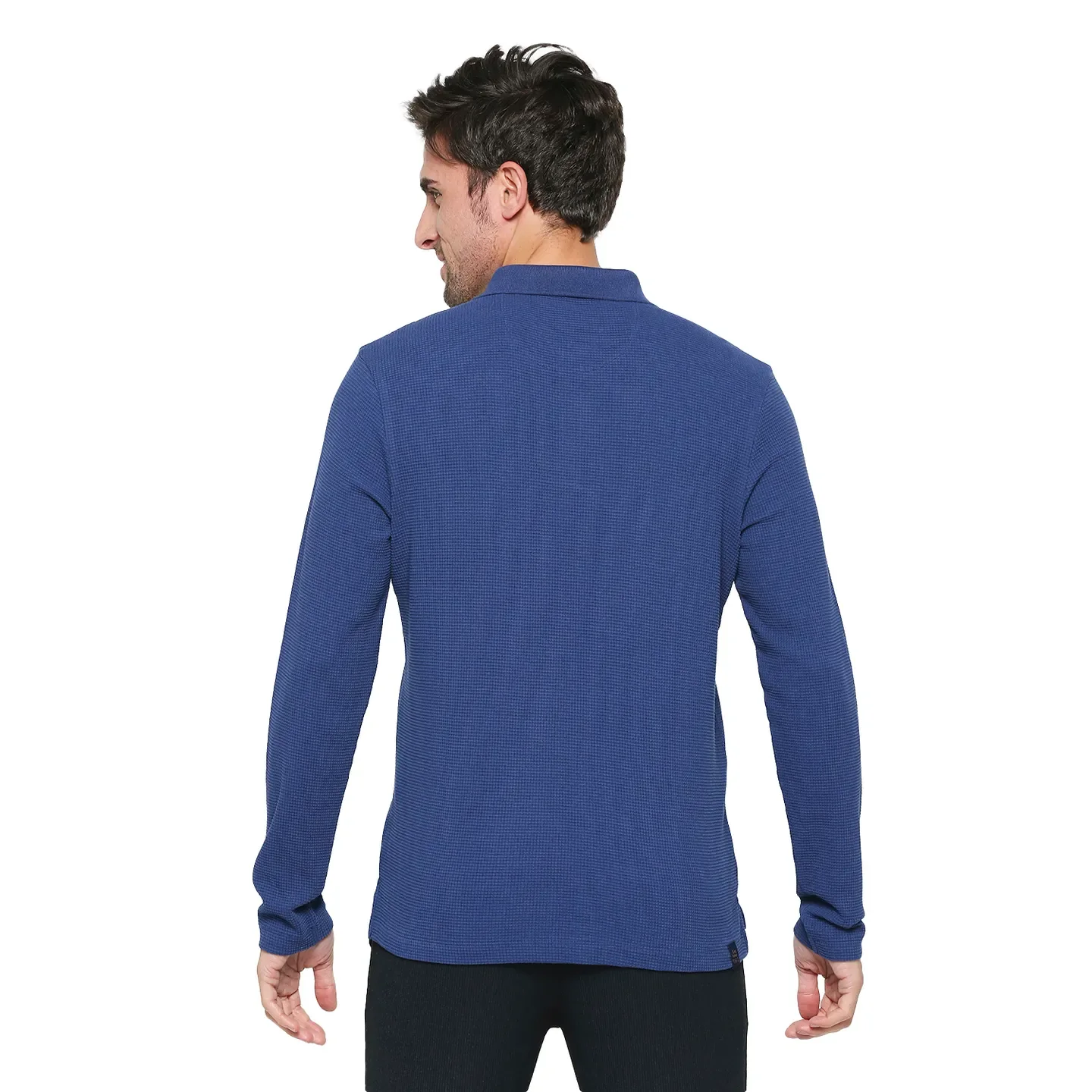 Navy Regular Fit Men's Polo T-Shirt by Being Human Clothing - Image 7
