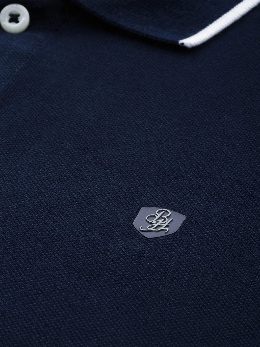 Blue Regular Fit Men's Polo T-Shirt by Being Human Clothing - Image 4