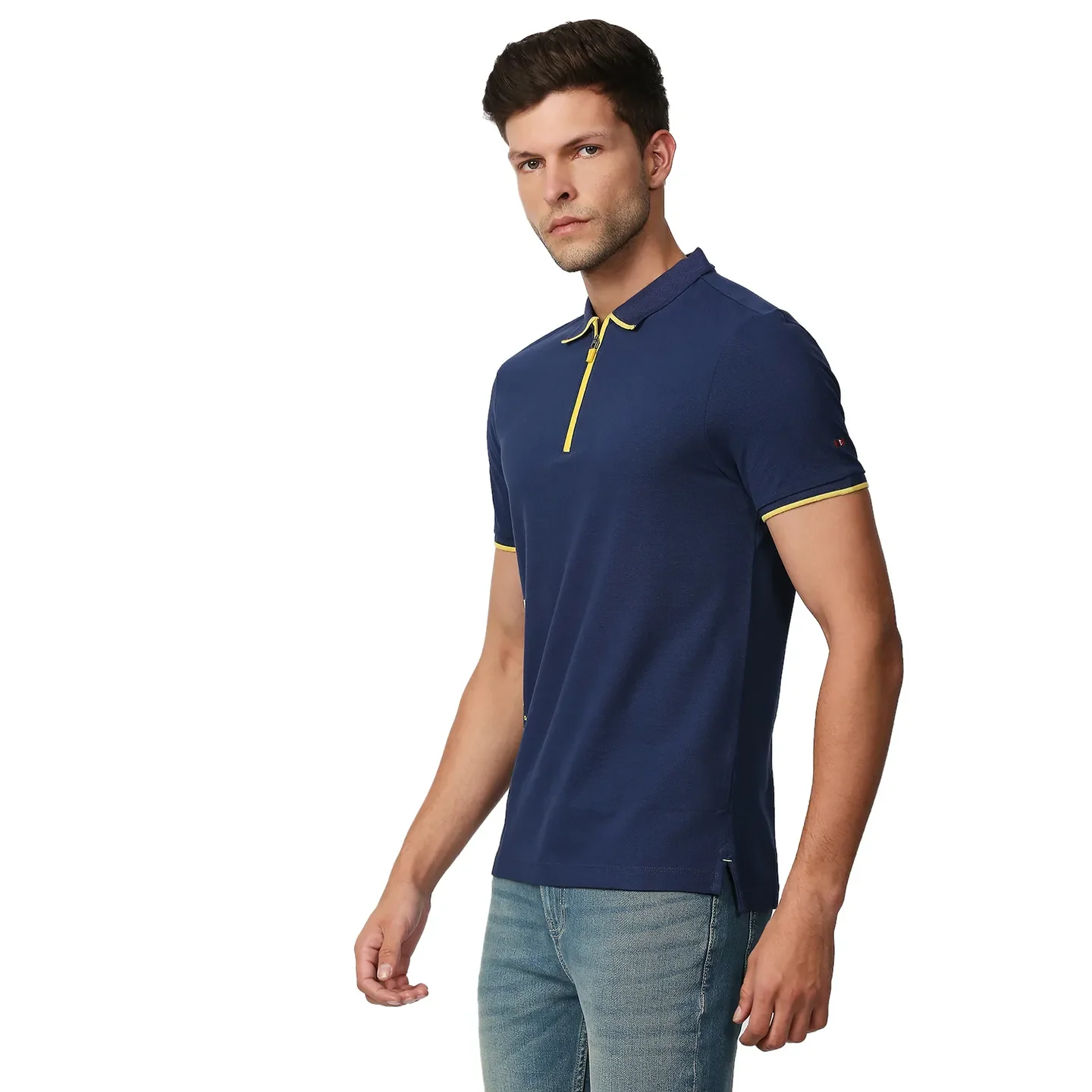 Blue Regular Fit Men's Polo T-Shirt by Being Human Clothing - Image 2