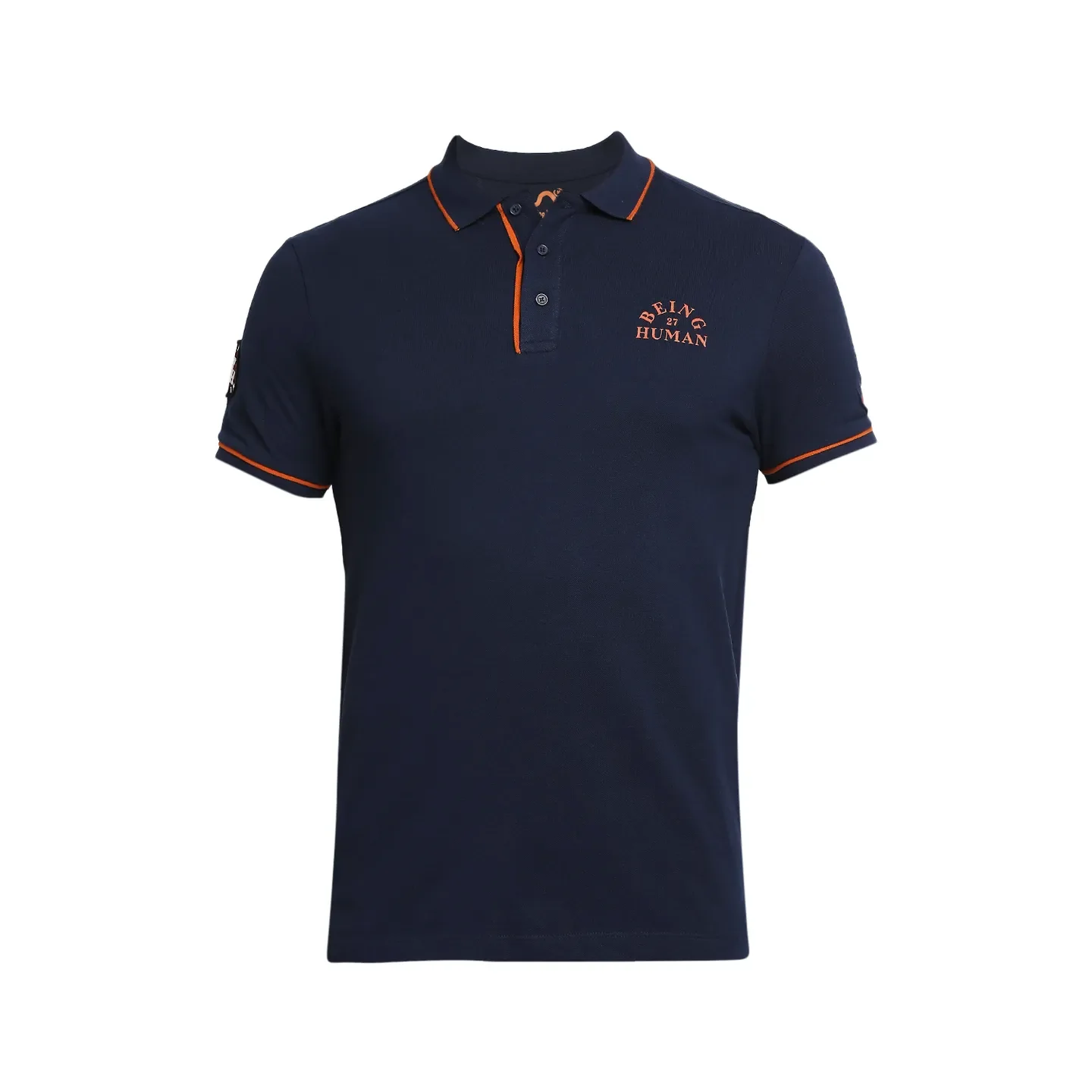 Blue Regular Fit Men's Polo T-Shirt by Being Human Clothing - Image 7