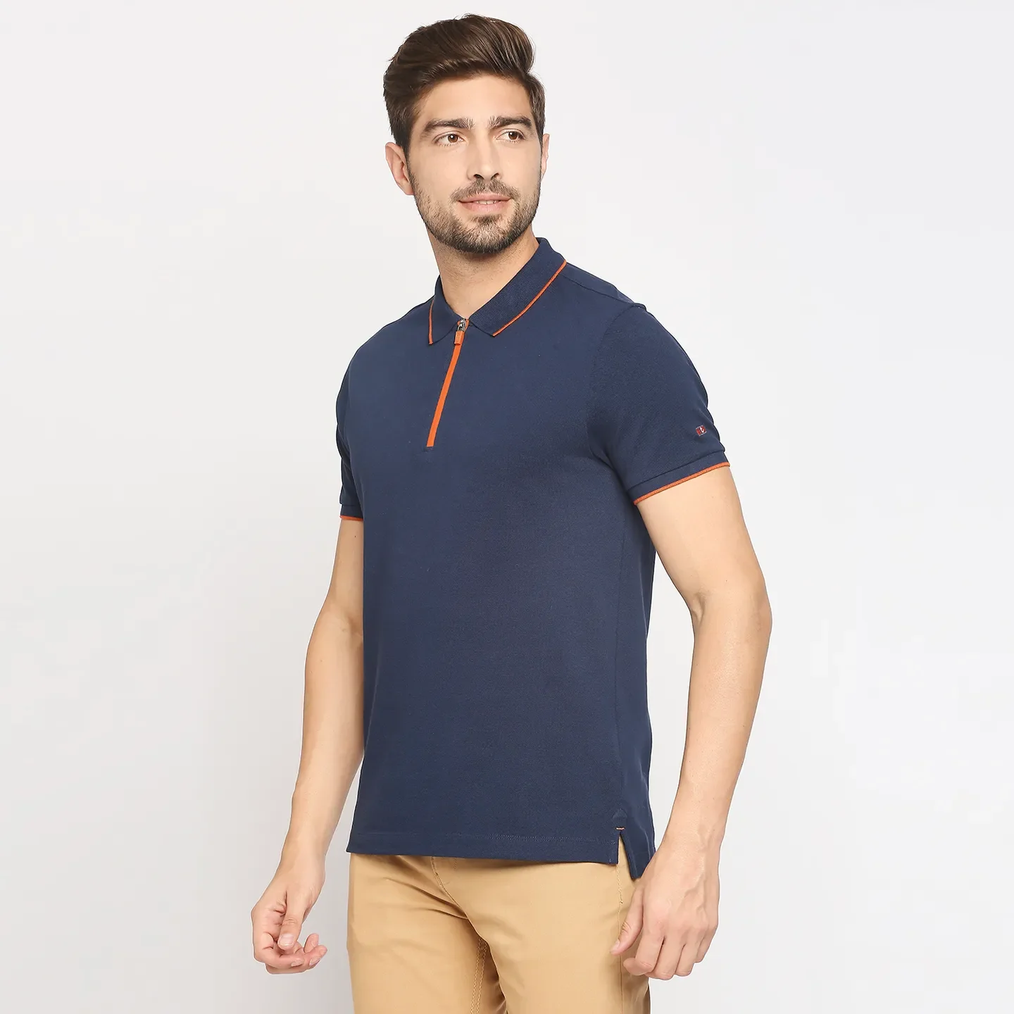 Blue Regular Fit Men's Polo T-Shirt by Being Human Clothing - Image 2