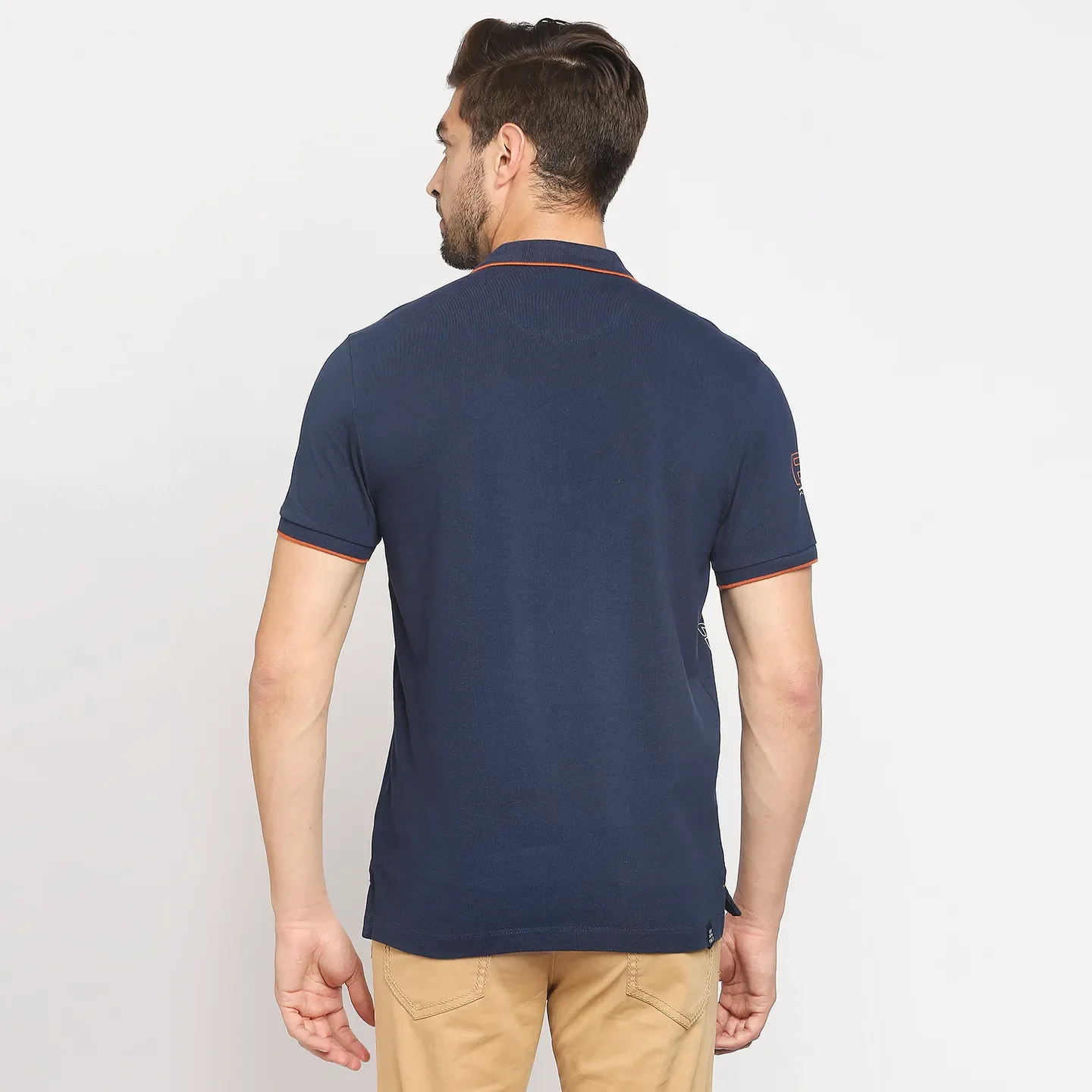 Blue Regular Fit Men's Polo T-Shirt by Being Human Clothing - Image 4