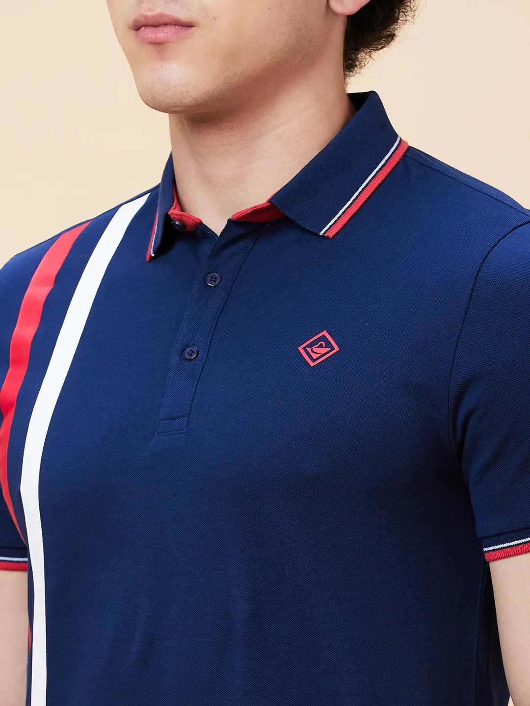 Blue Regular Fit Men's Polo T-Shirt by Being Human Clothing - Image 5