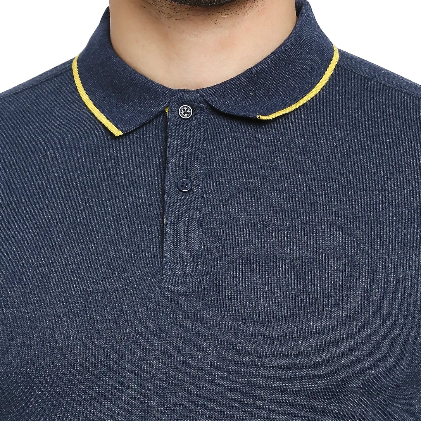 Blue Regular Fit Men's Polo T-Shirt by Being Human Clothing - Image 5